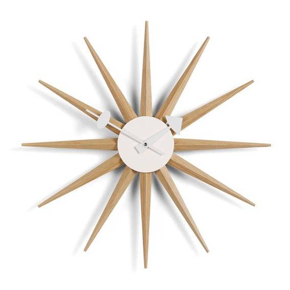 Sun Wall Clock Cw08-N - Clocks - ebarza Furniture UAE | Shop Modern Furniture in Abu Dhabi & Dubai - مفروشات ايبازرا في الامارات | تسوق اثاث عصري وديكورات مميزة في دبي وابوظبي
