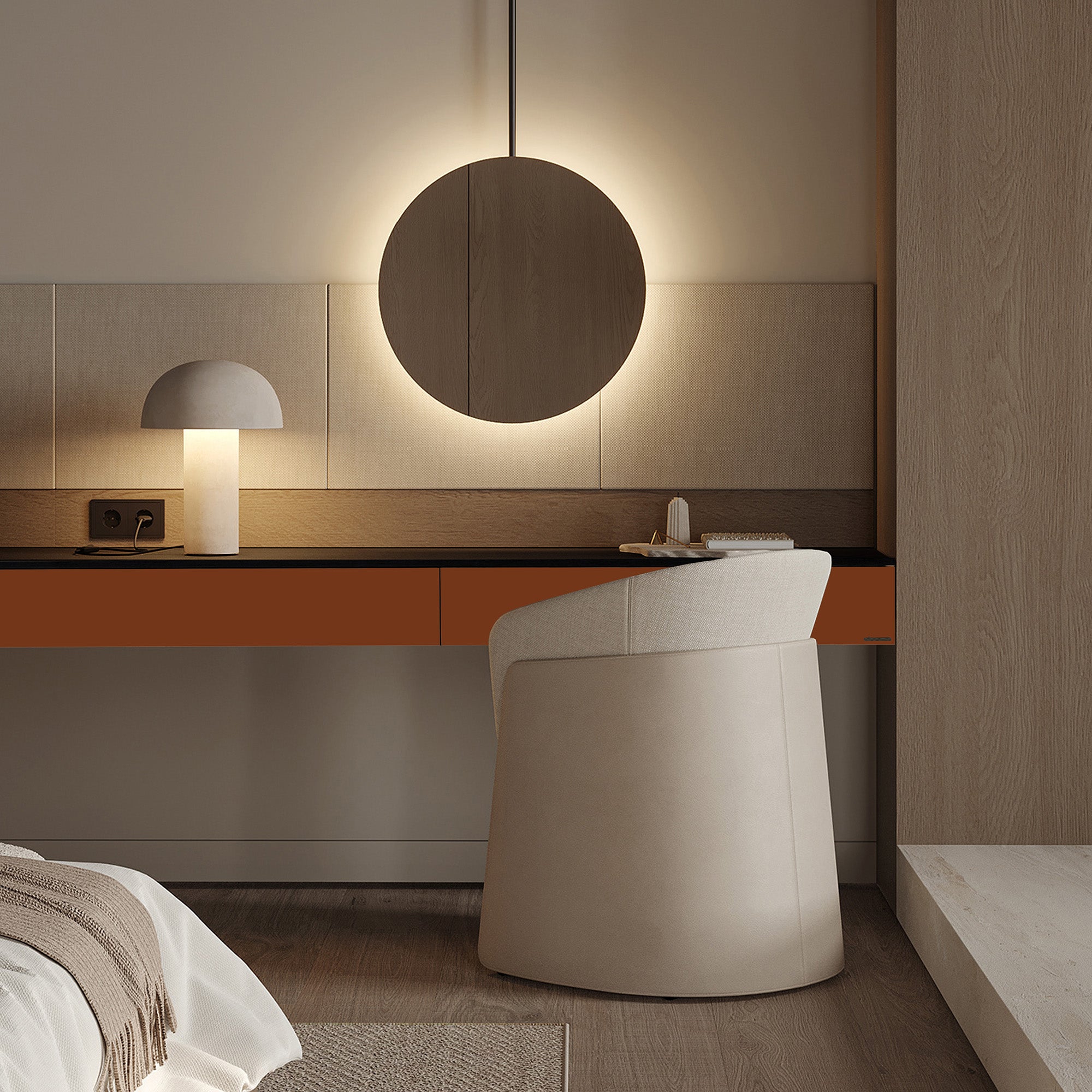 Suspended / Hanged Modular Wall Unit / Dresser / TV unit 160CM MLL-CUS01-M7 Orange - Storage/TV Unites - ebarza Furniture UAE | Shop Modern Furniture in Abu Dhabi & Dubai - مفروشات ايبازرا في الامارات | تسوق اثاث عصري وديكورات مميزة في دبي وابوظبي