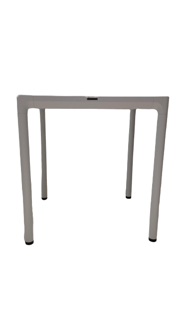 White 70x70cm table base with 70DT foot by BEACON, sturdy metal support for restaurant or cafe tables.