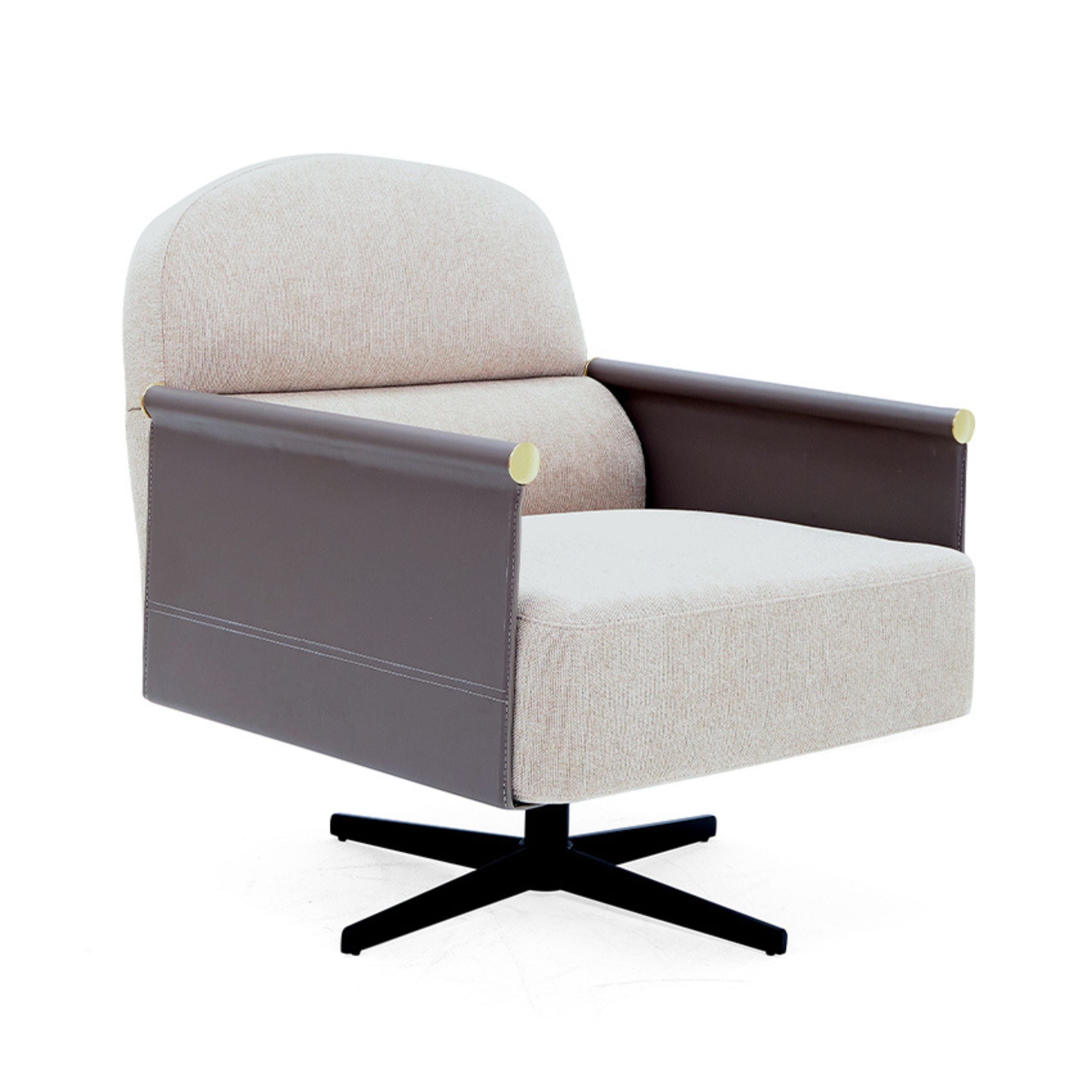 Tank Swivel Lounge Chair MLL-A25 - Lounge Chairs - ebarza Furniture UAE | Shop Modern Furniture in Abu Dhabi & Dubai - مفروشات ايبازرا في الامارات | تسوق اثاث عصري وديكورات مميزة في دبي وابوظبي