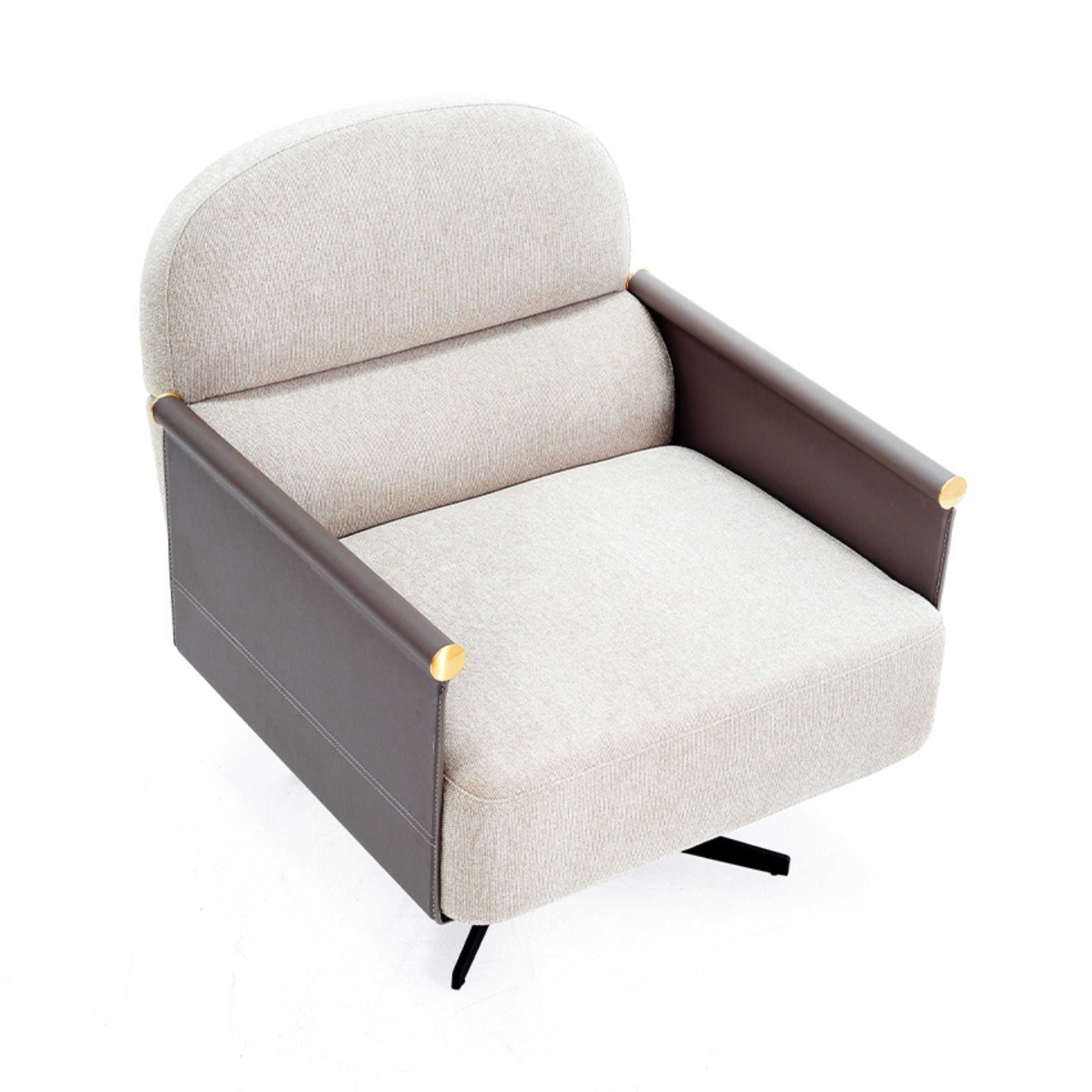 Tank Swivel Lounge Chair MLL-A25 - Lounge Chairs - ebarza Furniture UAE | Shop Modern Furniture in Abu Dhabi & Dubai - مفروشات ايبازرا في الامارات | تسوق اثاث عصري وديكورات مميزة في دبي وابوظبي