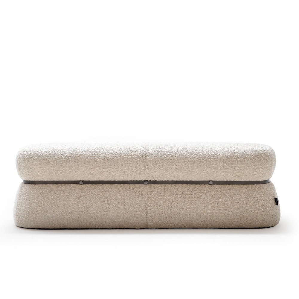 Teddy Bench BC707-1 Beige-Bench - Poufs - ebarza Furniture UAE | Shop Modern Furniture in Abu Dhabi & Dubai - مفروشات ايبازرا في الامارات | تسوق اثاث عصري وديكورات مميزة في دبي وابوظبي