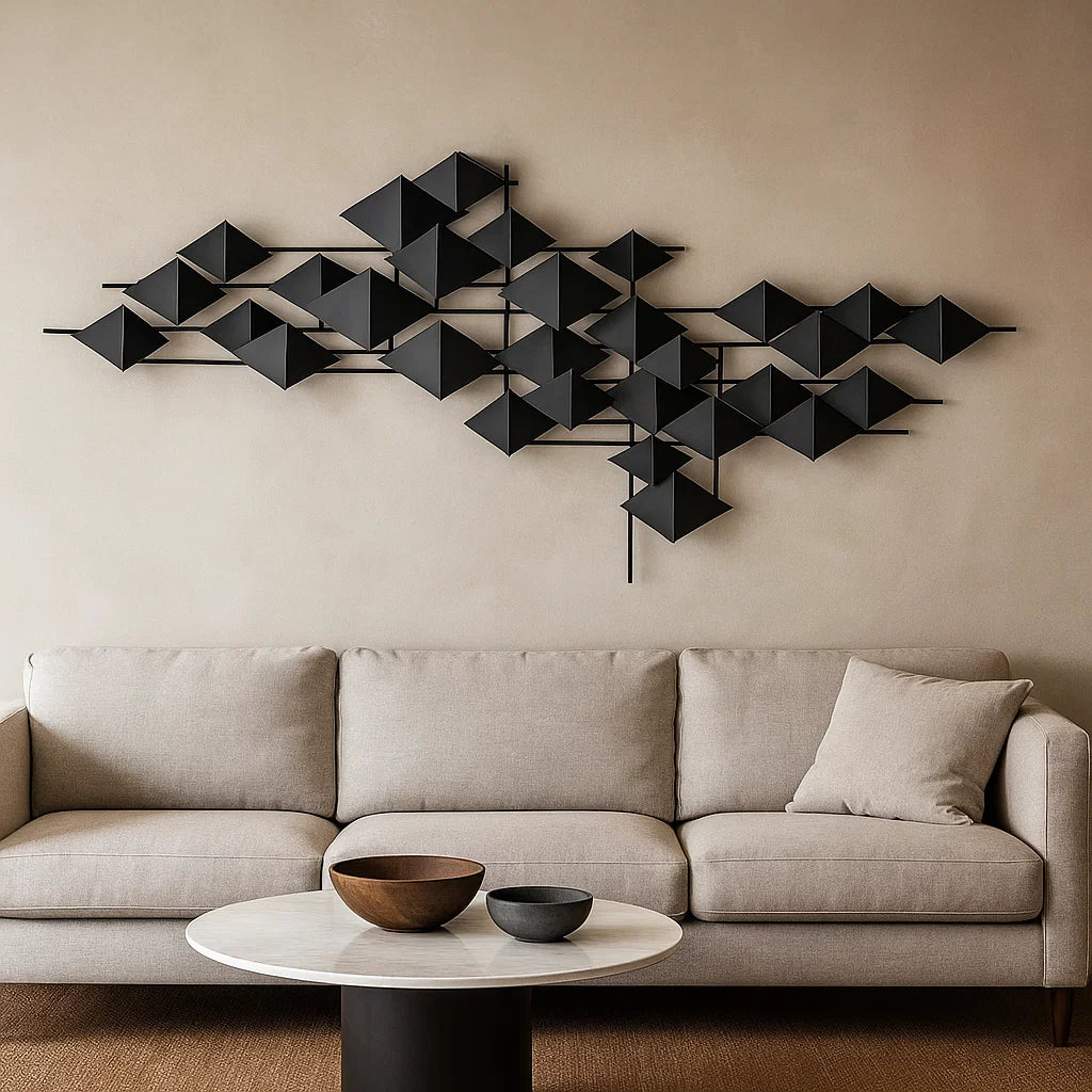 The Flock handcrafted black stainless steel artwork by BEACON (BZDG) Z08023-B
