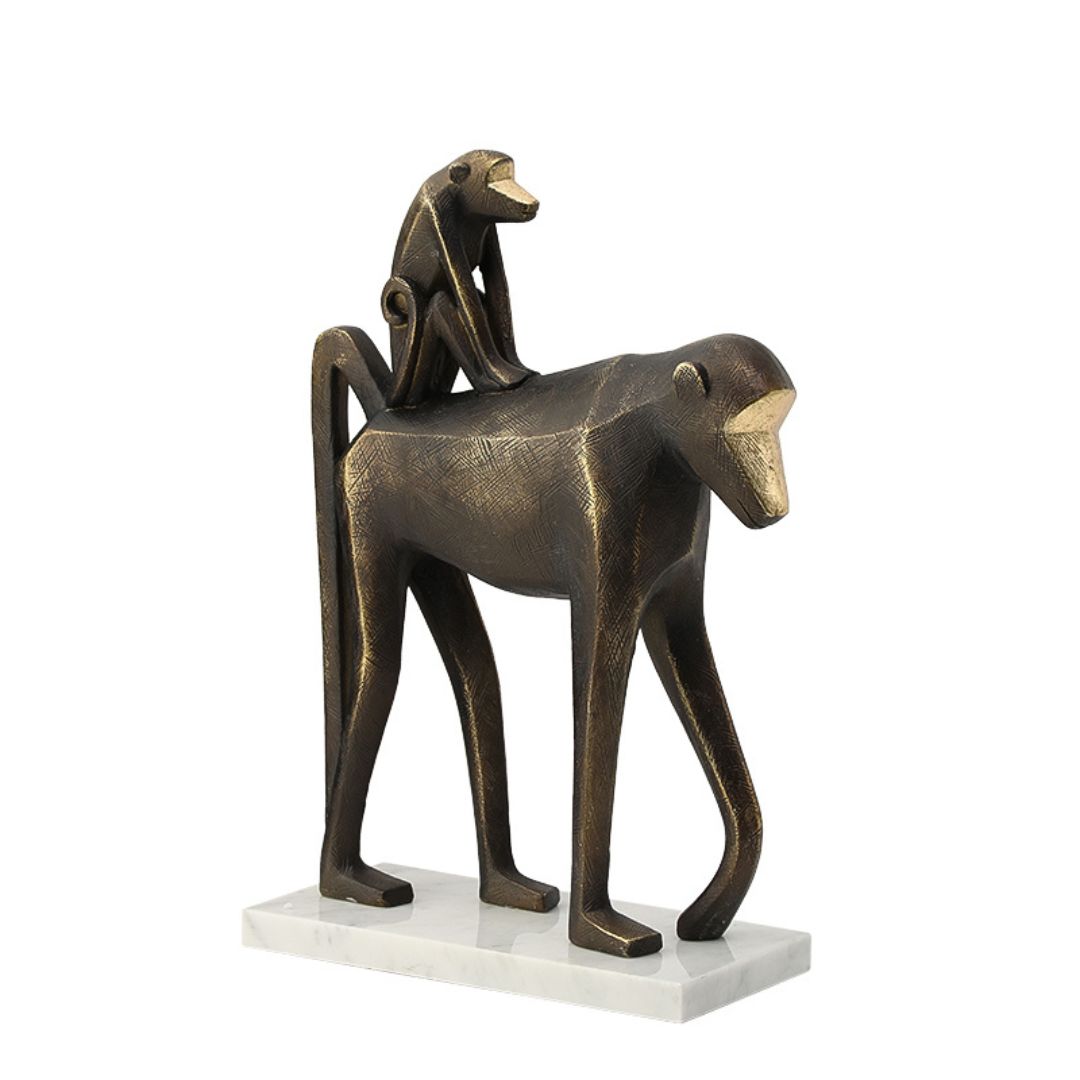 The Monkey Resin Ornament FC-SZ24092 - Home Decor Figurines - ebarza Furniture UAE | Shop Modern Furniture in Abu Dhabi & Dubai - مفروشات ايبازرا في الامارات | تسوق اثاث عصري وديكورات مميزة في دبي وابوظبي