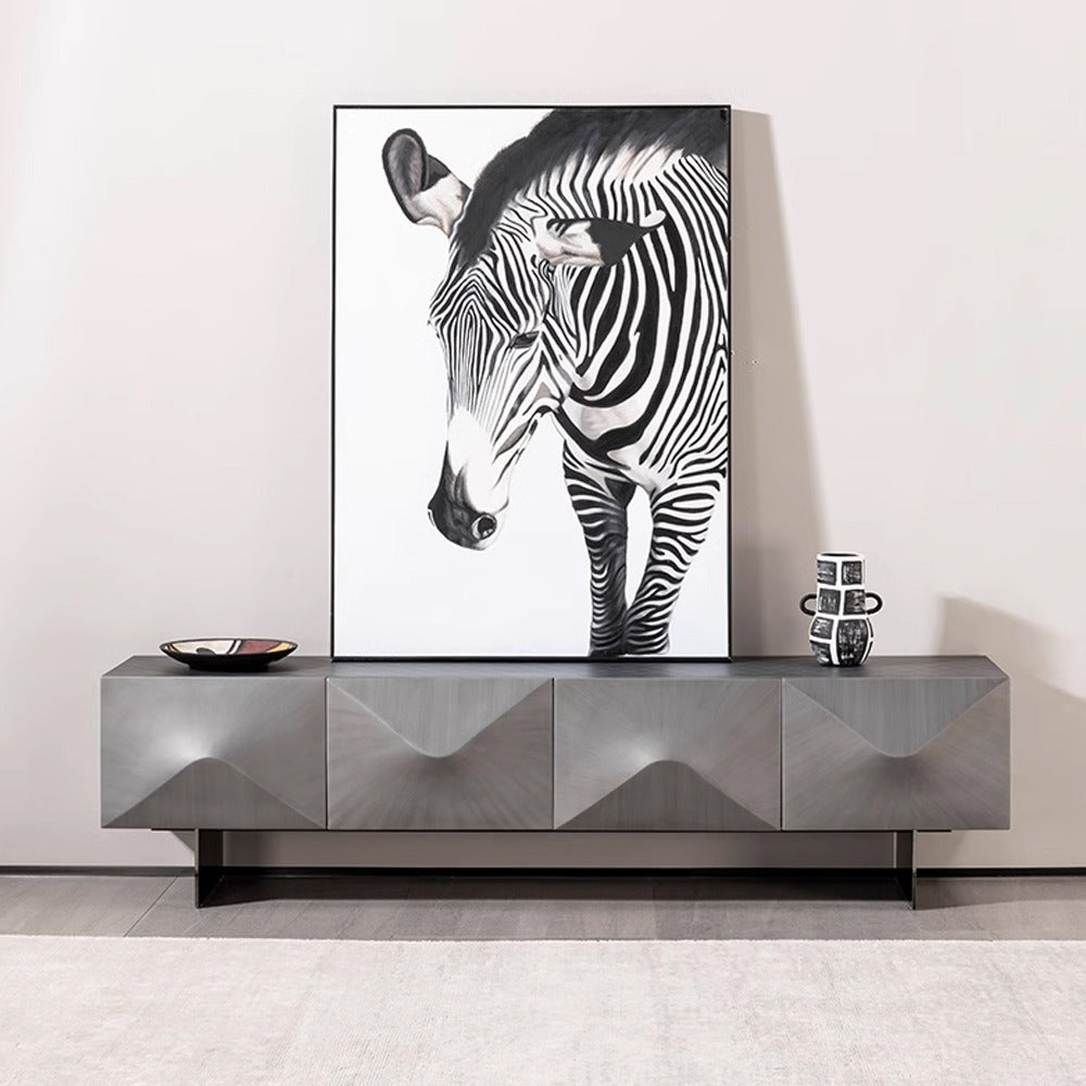 Titanium Black TV Unit IDG-D212 (18015) - Sideboards - ebarza Furniture UAE | Shop Modern Furniture in Abu Dhabi & Dubai - مفروشات ايبازرا في الامارات | تسوق اثاث عصري وديكورات مميزة في دبي وابوظبي