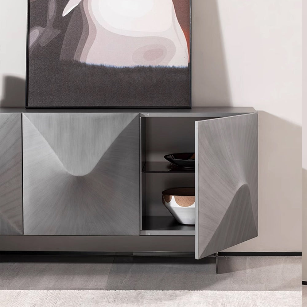 Titanium wooden sideboard by BEACON, modern sideboard with sleek finish and ample storage space, image showing front view.