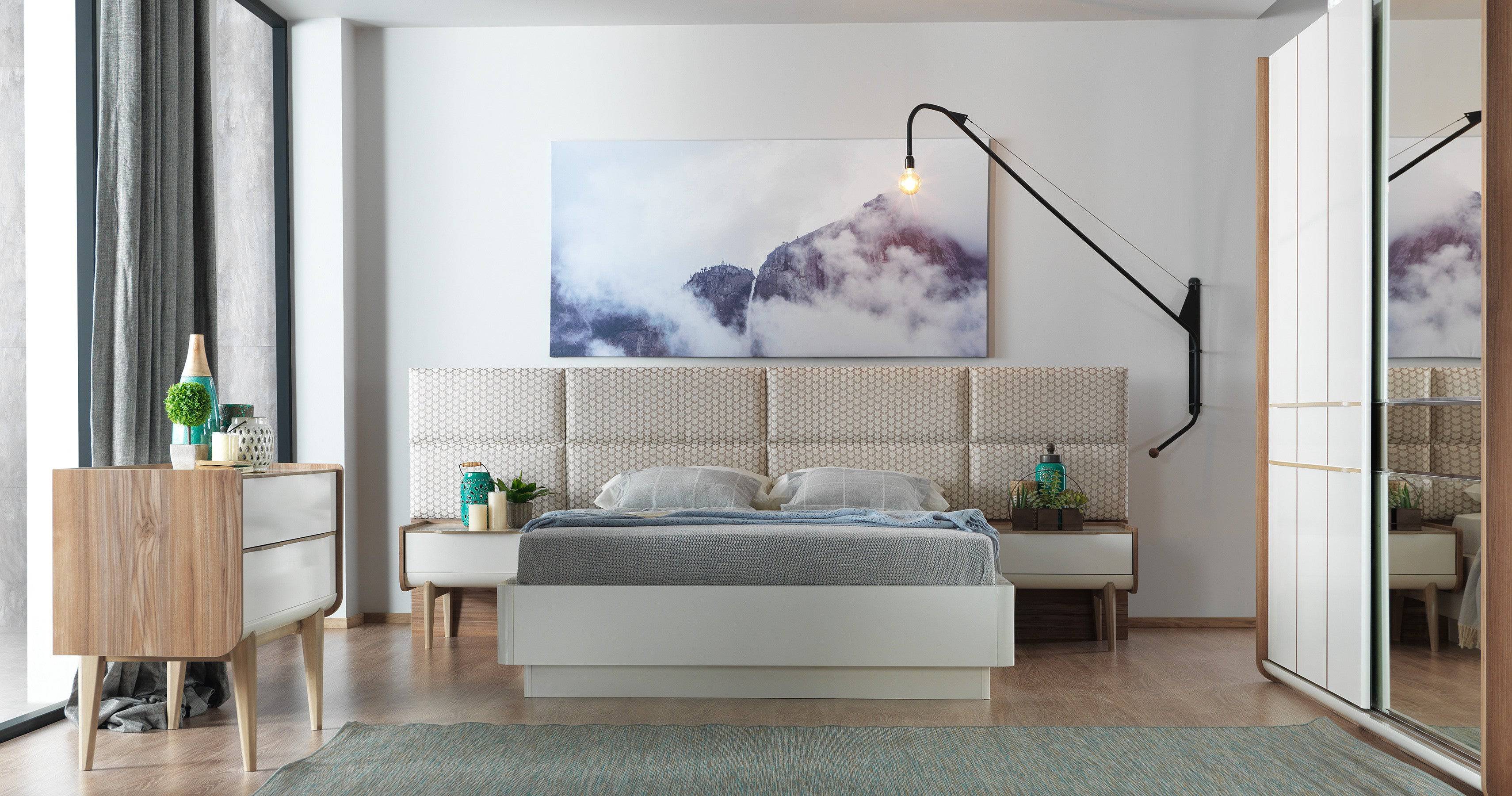 Toledo Bedroom Set Grey001 - Bedroom Sets - ebarza Furniture UAE | Shop Modern Furniture in Abu Dhabi & Dubai - مفروشات ايبازرا في الامارات | تسوق اثاث عصري وديكورات مميزة في دبي وابوظبي