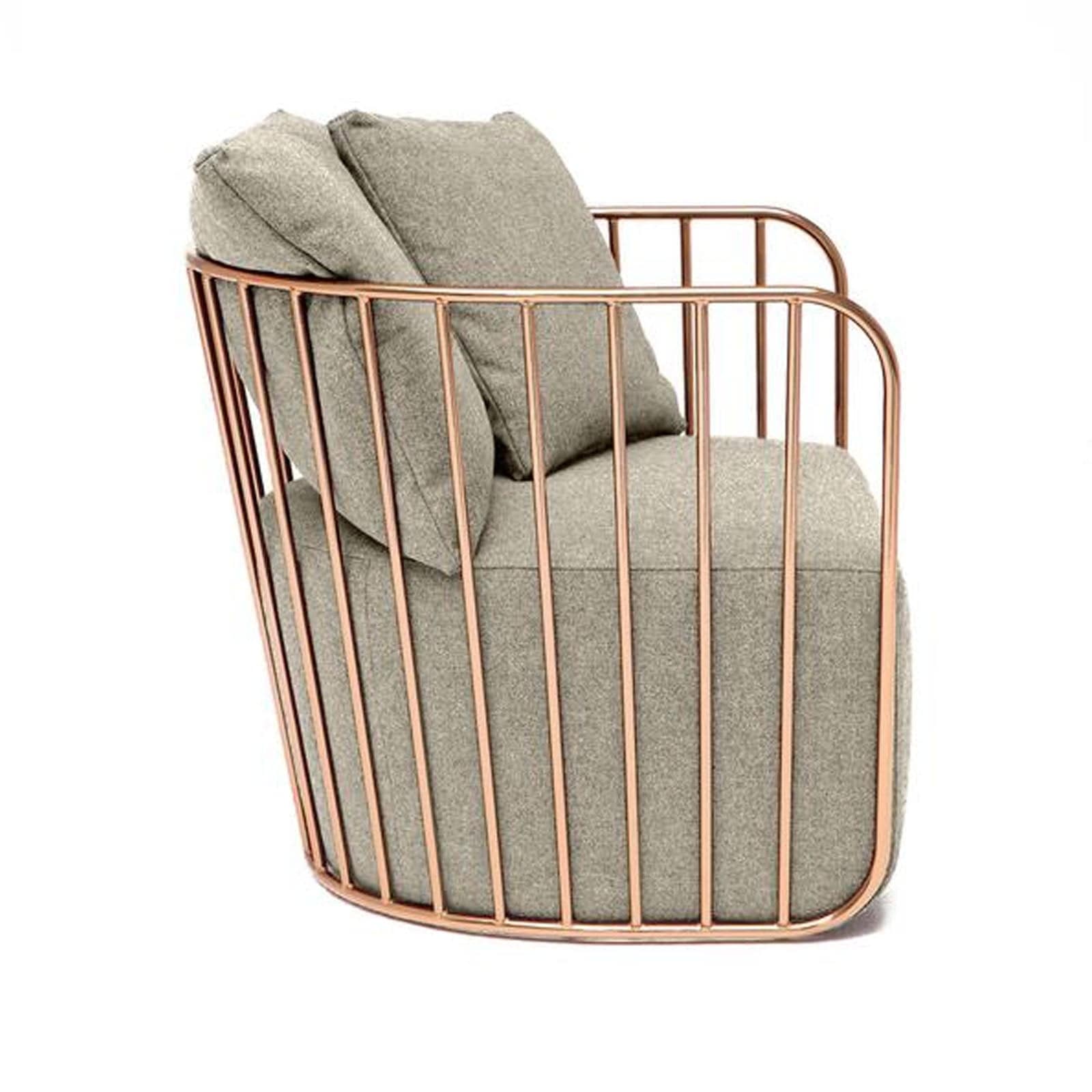 Torino Stainless Steel 2 Seater Sofa Tra002G Bp8802-G - Sofas - ebarza Furniture UAE | Shop Modern Furniture in Abu Dhabi & Dubai - مفروشات ايبازرا في الامارات | تسوق اثاث عصري وديكورات مميزة في دبي وابوظبي