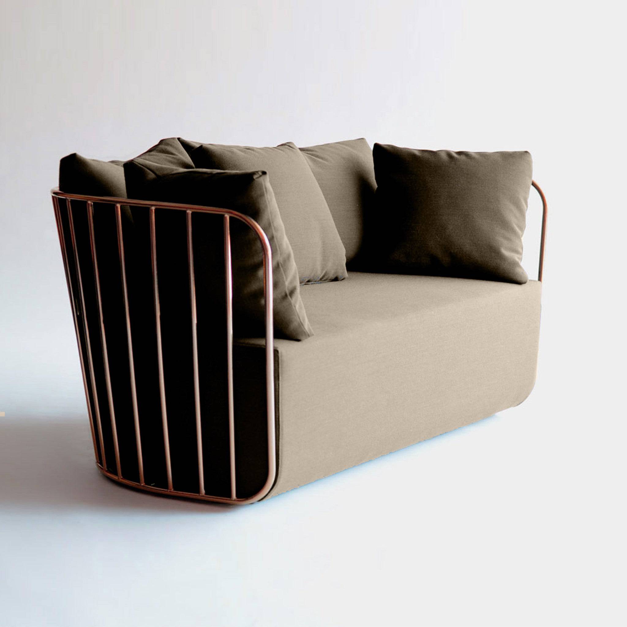 Torino Stainless Steel Armchair Tra001Rg Bp8801-Rg - Armchairs - ebarza Furniture UAE | Shop Modern Furniture in Abu Dhabi & Dubai - مفروشات ايبازرا في الامارات | تسوق اثاث عصري وديكورات مميزة في دبي وابوظبي