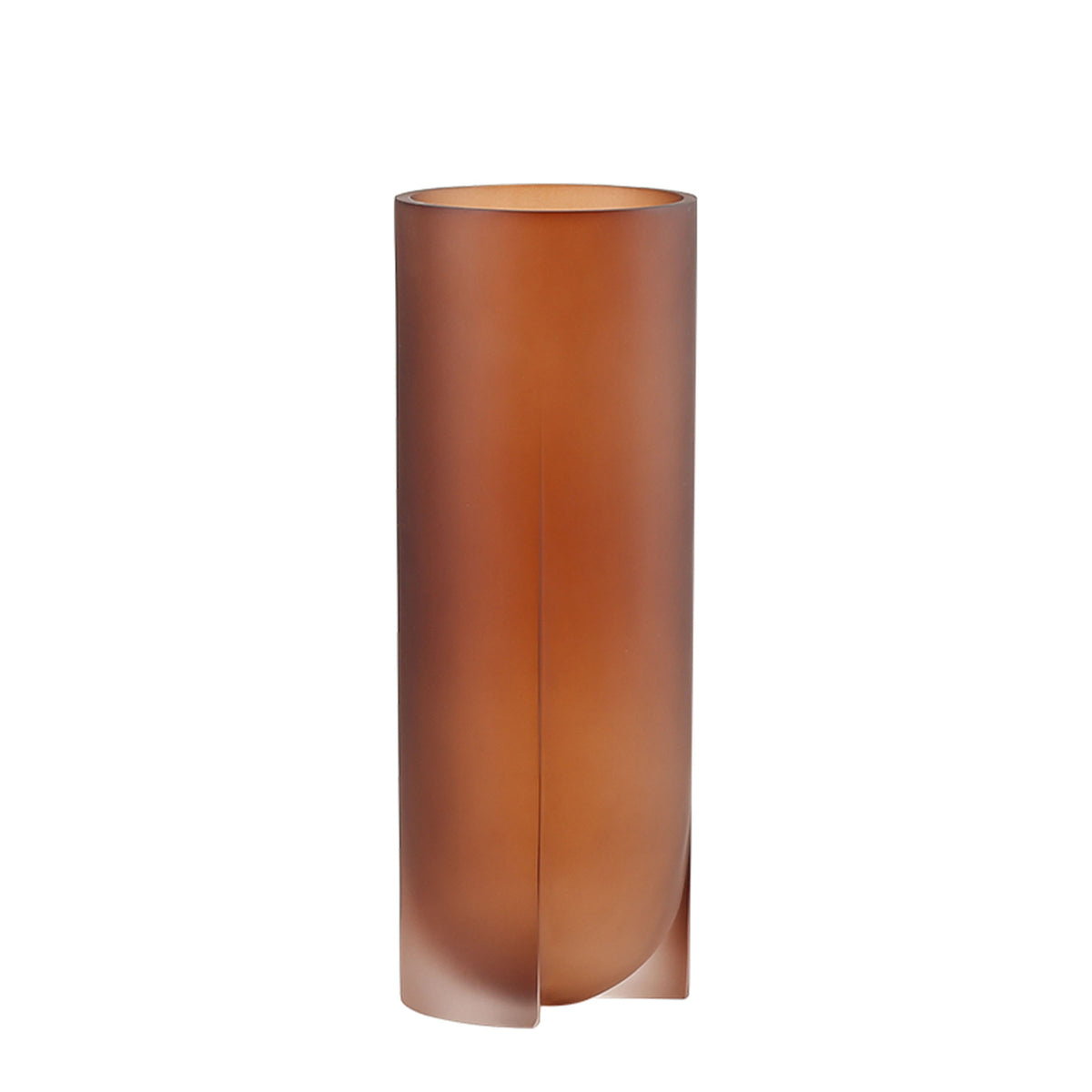 Transparent brown resin vase by BEACON, showcasing a sleek, modern design suitable for home decor.