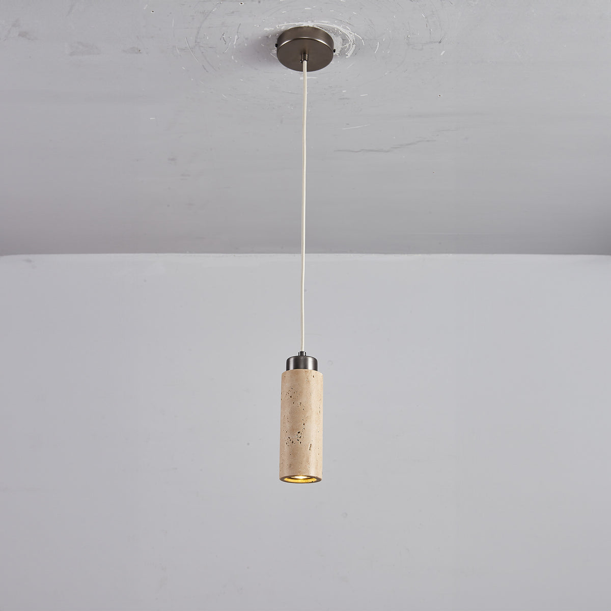 BEACON JIADG travertine pendant lamp 60005-1P hanging fixture with natural stone finish and modern design.