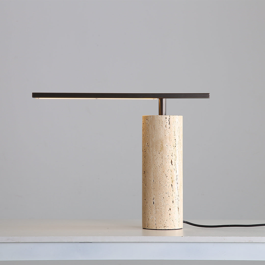 Travertine Table Lamp JA049 - Desk\table Lamps - ebarza Furniture UAE | Shop Modern Furniture in Abu Dhabi & Dubai - مفروشات ايبازرا في الامارات | تسوق اثاث عصري وديكورات مميزة في دبي وابوظبي