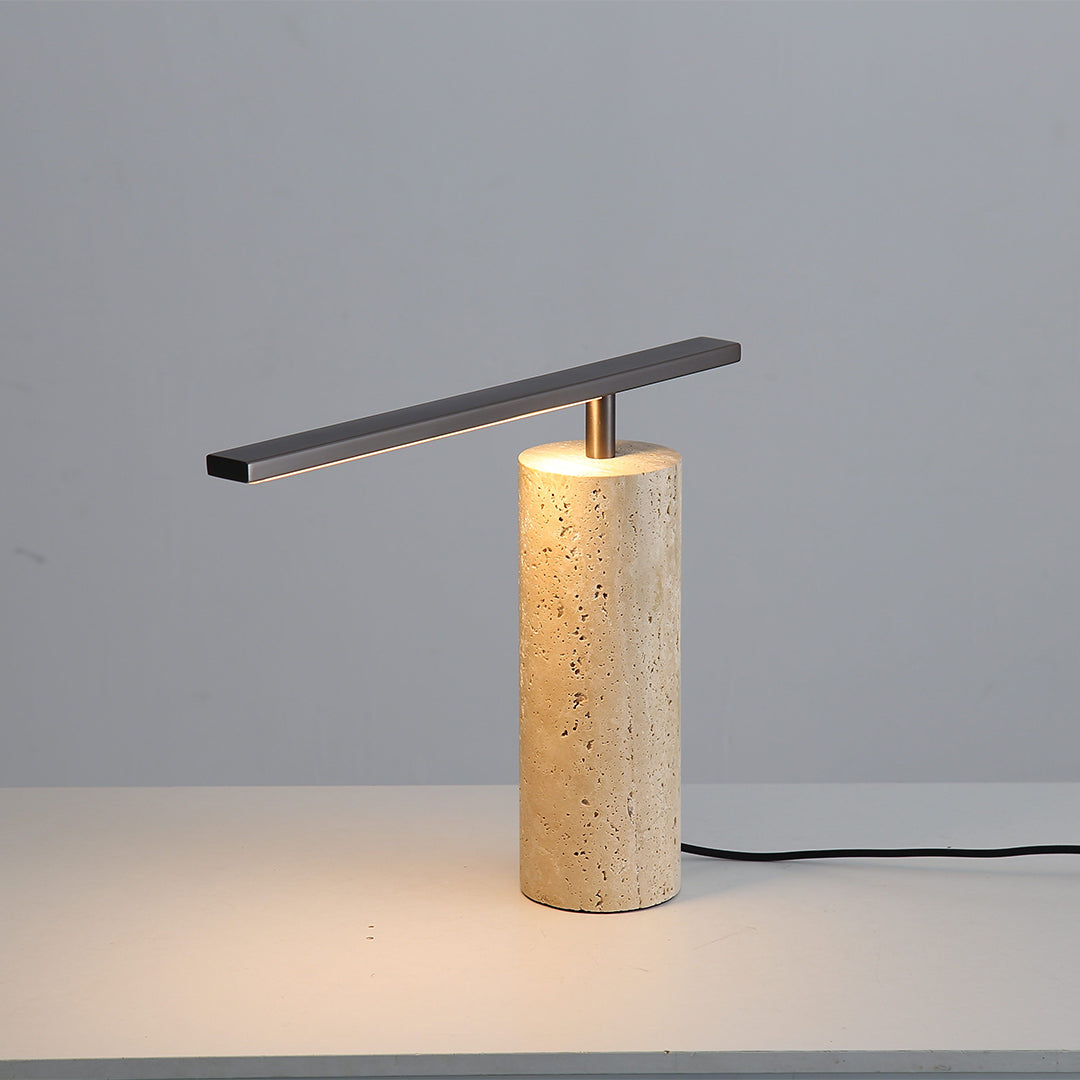 Travertine Table Lamp JA049 - Desk\table Lamps - ebarza Furniture UAE | Shop Modern Furniture in Abu Dhabi & Dubai - مفروشات ايبازرا في الامارات | تسوق اثاث عصري وديكورات مميزة في دبي وابوظبي