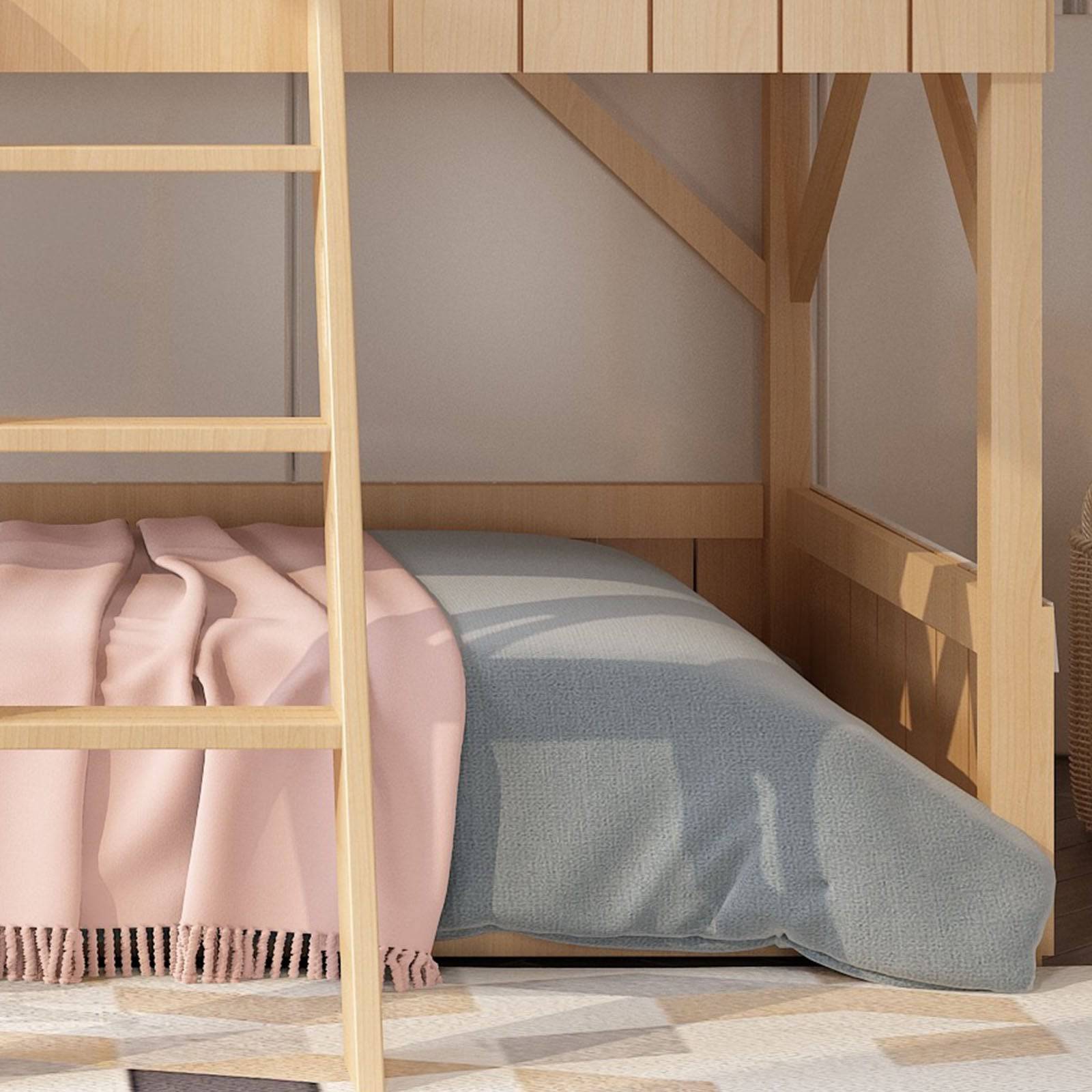 Tree Double Kids Bed Et-C004-N - Kids Beds - ebarza Furniture UAE | Shop Modern Furniture in Abu Dhabi & Dubai - مفروشات ايبازرا في الامارات | تسوق اثاث عصري وديكورات مميزة في دبي وابوظبي