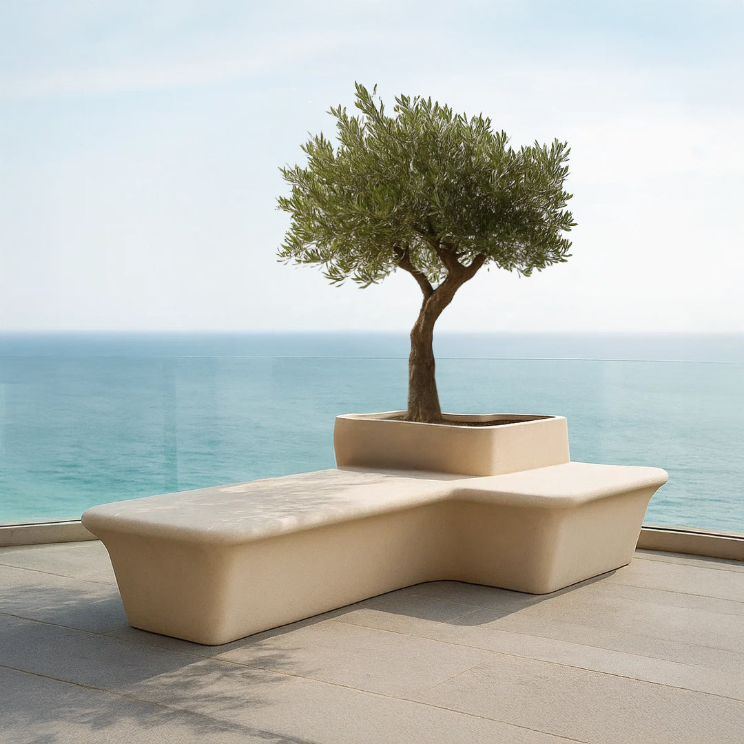 Outdoor/Indoor Beige Planter Box And Bench XK-8172A