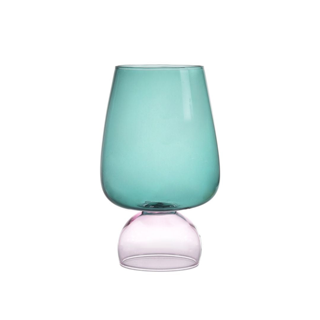 Two-tone 550ml juice and water glass from BEACON drinkware, featuring a stylish design and clear glass body.