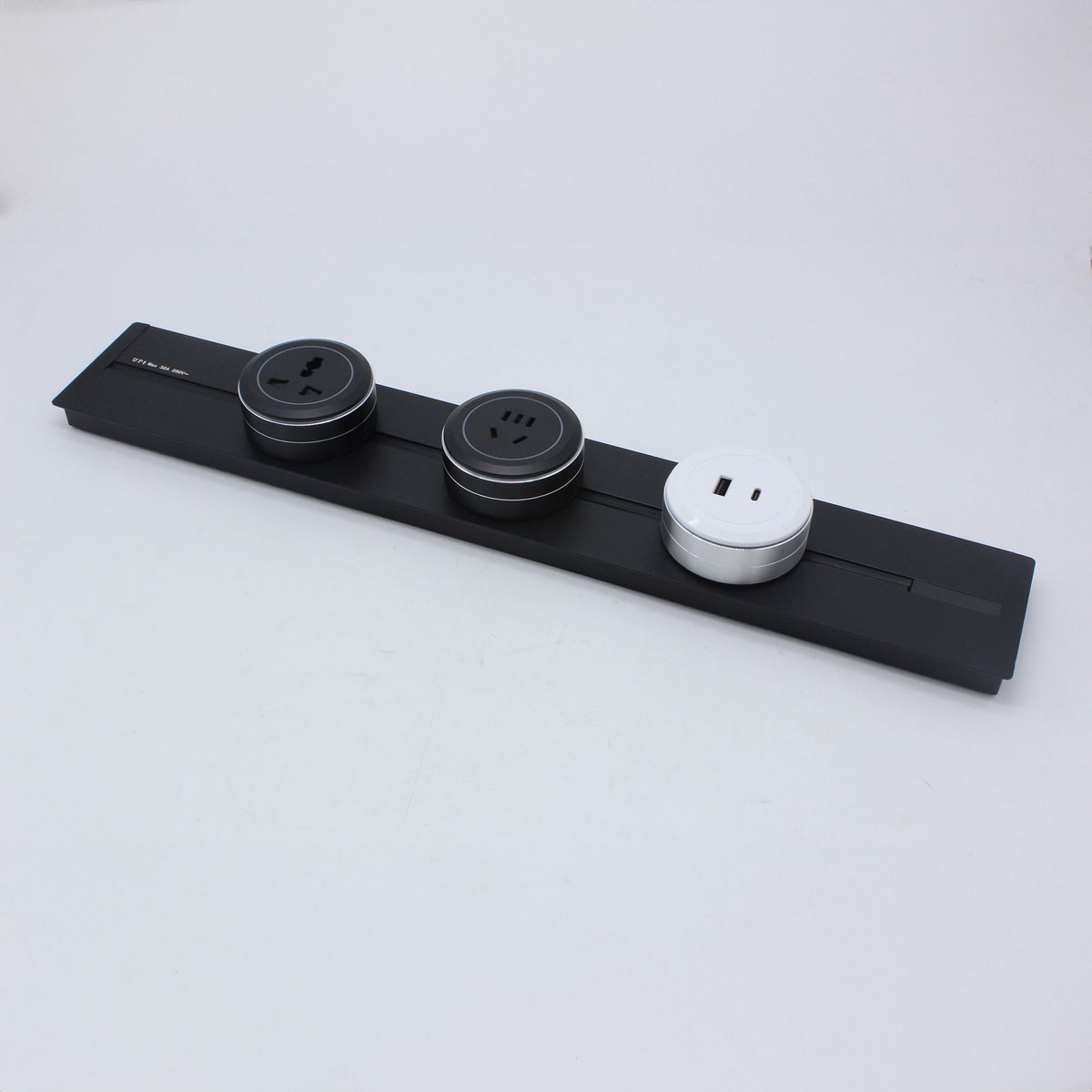 BEACON Universal Power Adapter AH04-CU for Power Track System, compact and versatile with multiple connection options.
