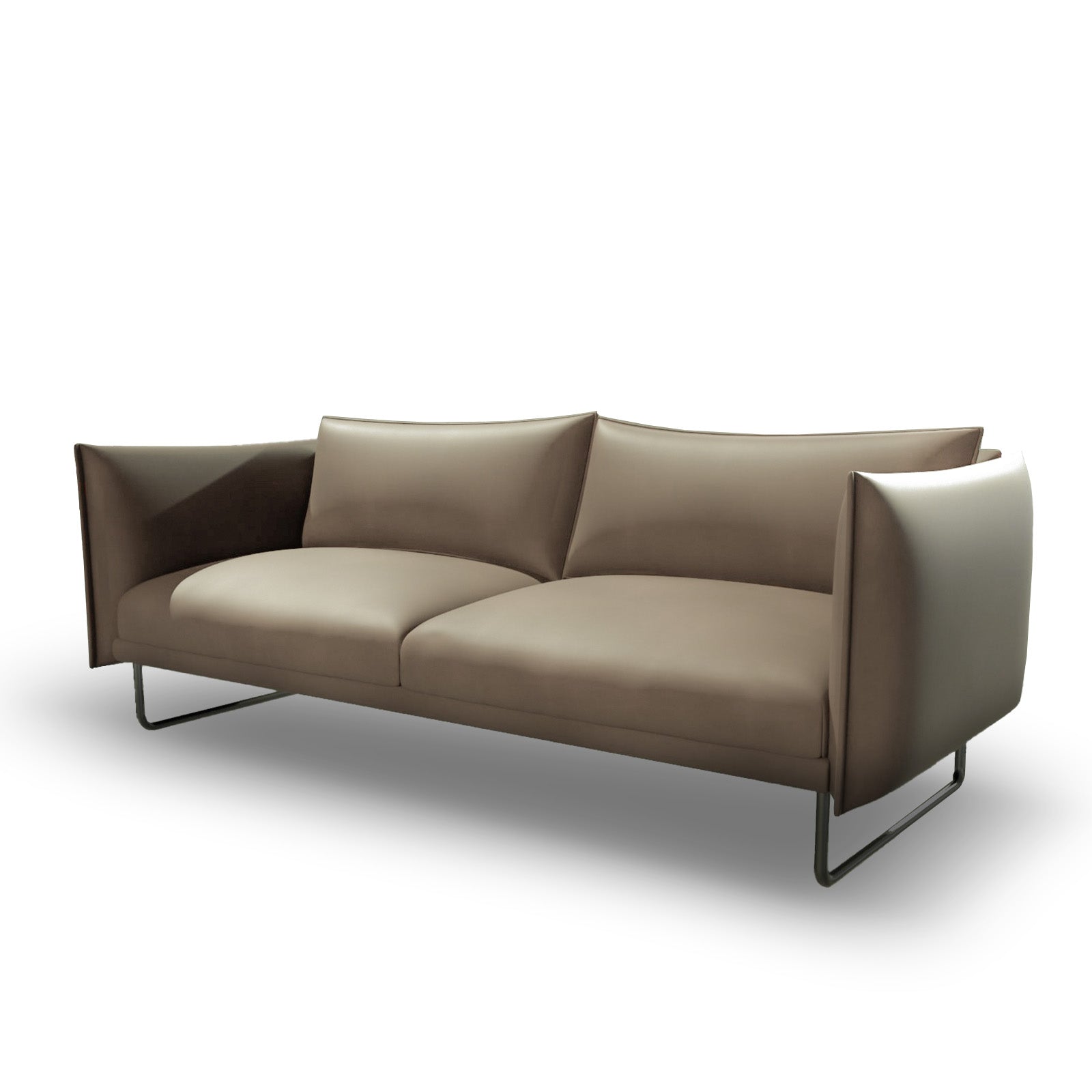 Uster Classic beige 3-seater sofa by BEACON, featuring plush cushions and a modern design in a cozy beige fabric.