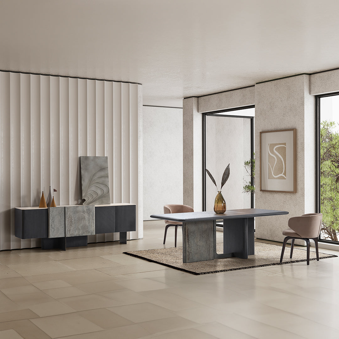 UTOPIA DINING TABLE EL-DT002 - Dining Tables - ebarza Furniture UAE | Shop Modern Furniture in Abu Dhabi & Dubai - مفروشات ايبازرا في الامارات | تسوق اثاث عصري وديكورات مميزة في دبي وابوظبي