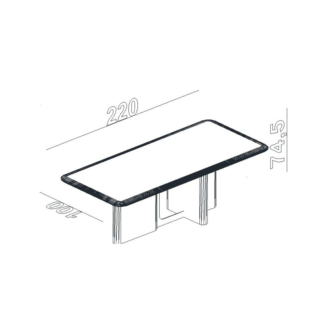 UTOPIA DINING TABLE EL-DT002 - Dining Tables - ebarza Furniture UAE | Shop Modern Furniture in Abu Dhabi & Dubai - مفروشات ايبازرا في الامارات | تسوق اثاث عصري وديكورات مميزة في دبي وابوظبي