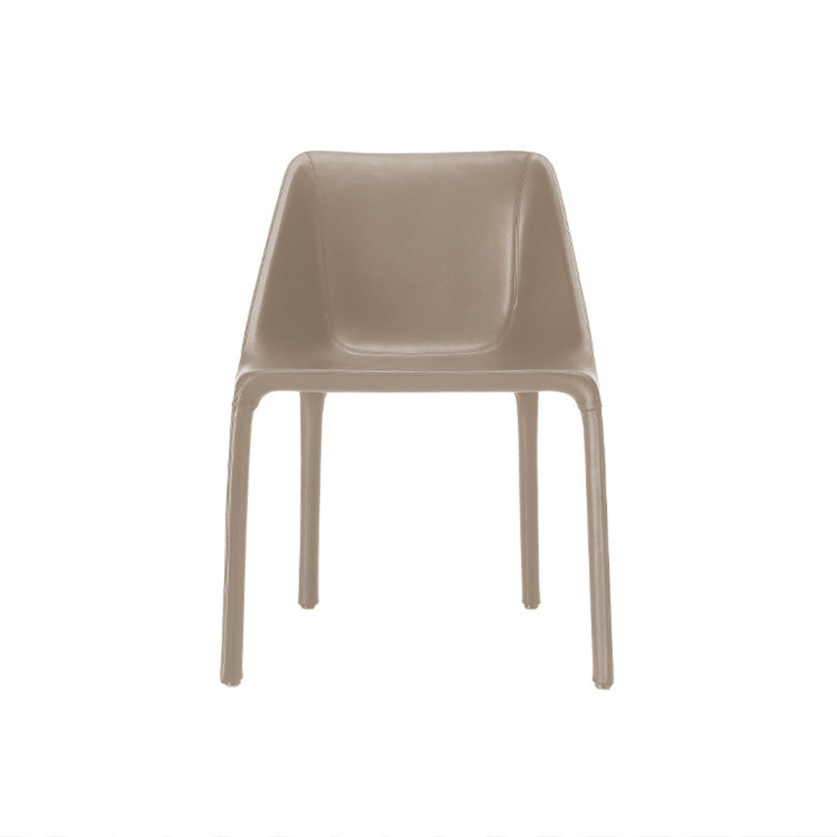 Valencia Dining Chair by BEACON in khaki fabric, featuring a modern design with wooden legs and comfortable cushioning.