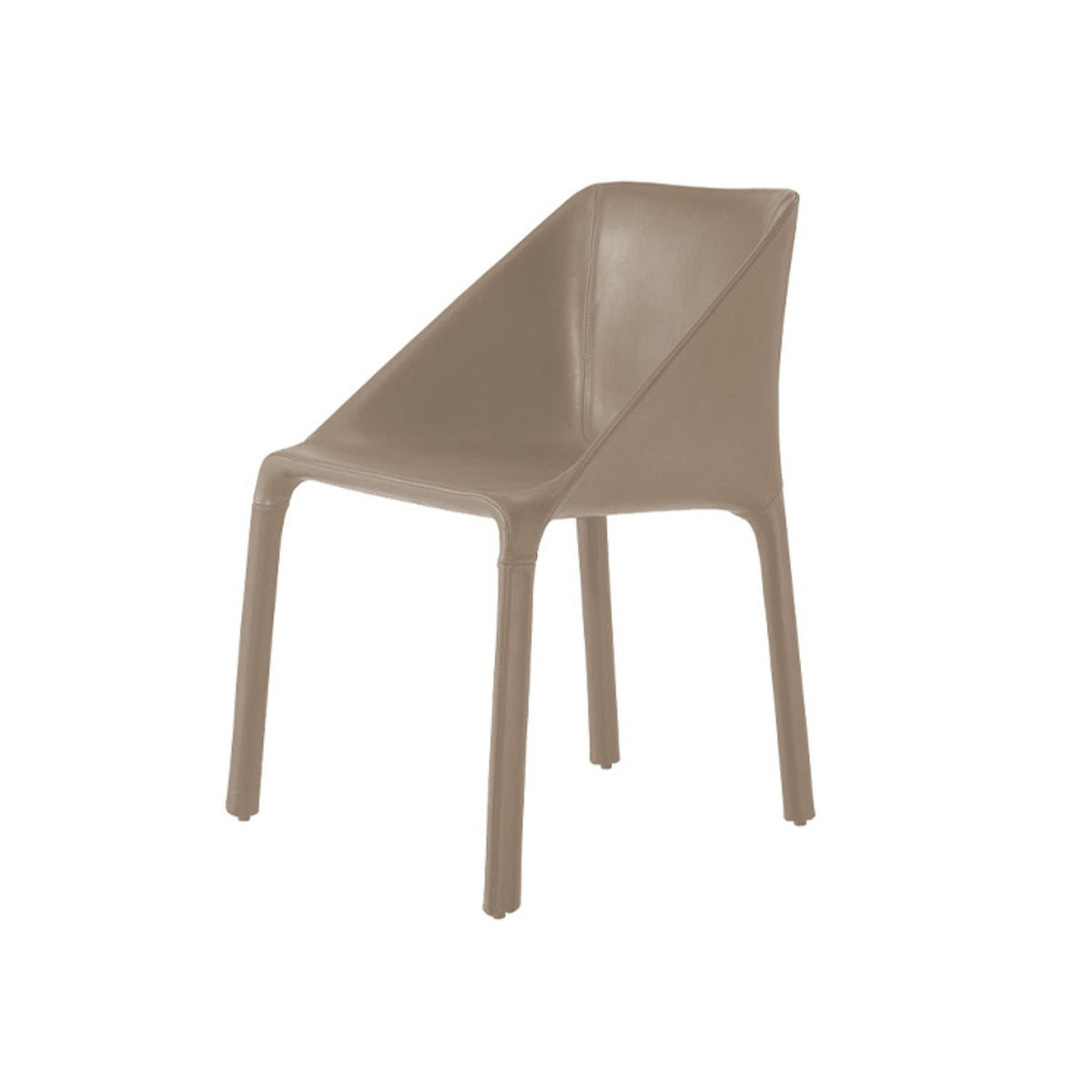 Khaki Valencia dining chair by BEACON, showcasing a modern, upholstered chair with wooden legs for dining or casual spaces.