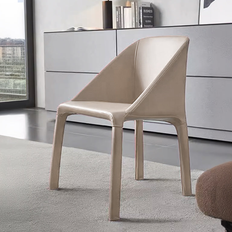 Khaki Valencia Dining Chair by BEACON, showcasing a modern wooden frame and plush upholstered seat for stylish dining.