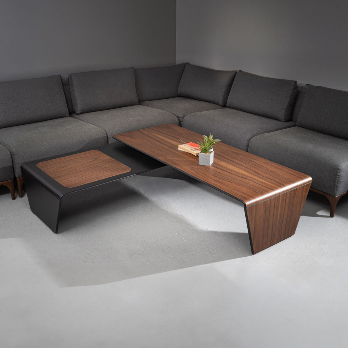 Vega Center Table coffee table by TOGO HOME STYLE with a modern design, featuring a wooden top and metal legs.