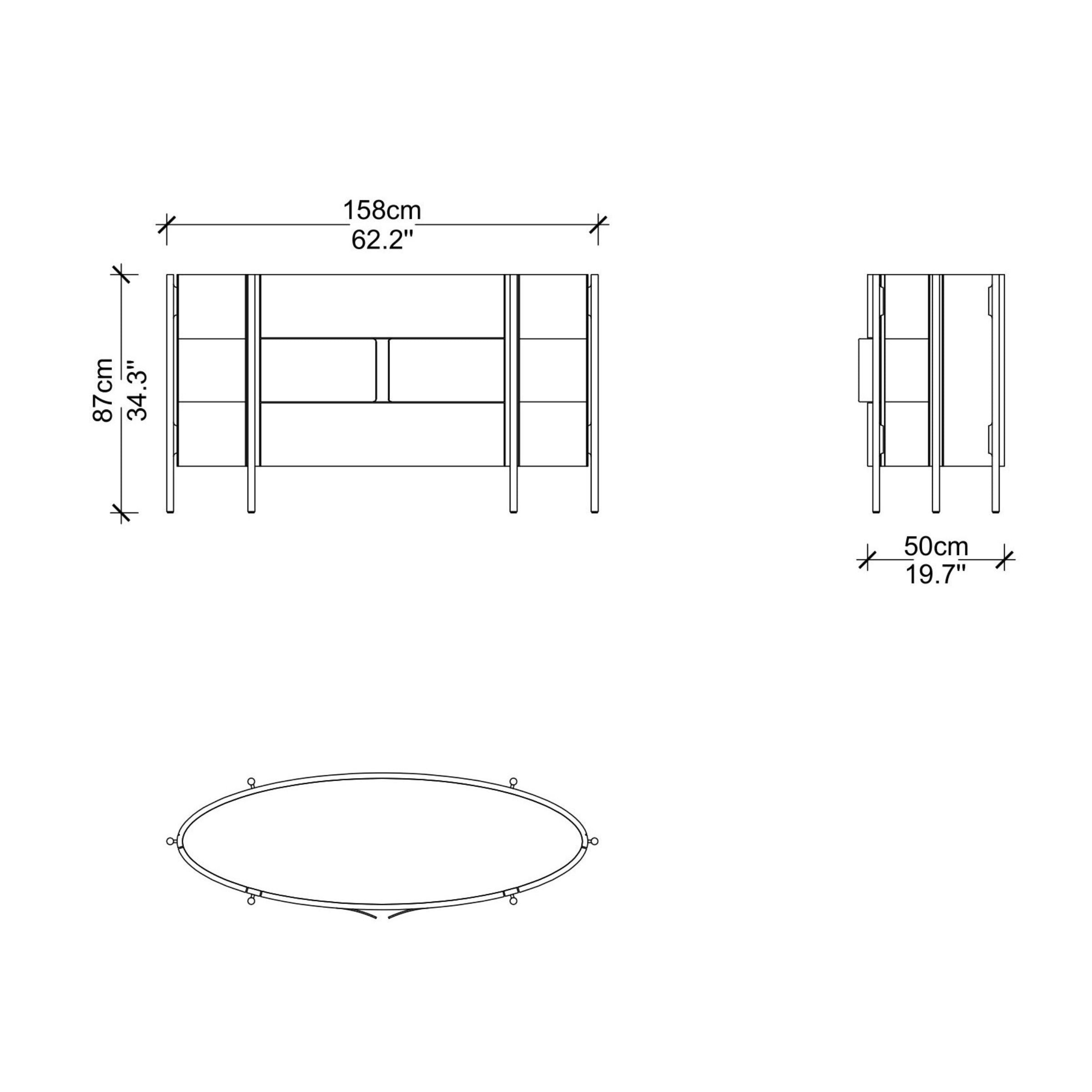 Display Item - VEGA CHEST OF DRAWERS Dresser 158cm SIFVEG001/ Gold Walnut-YAS - DISPLAY ITEM - ebarza Furniture UAE | Shop Modern Furniture in Abu Dhabi & Dubai - مفروشات ايبازرا في الامارات | تسوق اثاث عصري وديكورات مميزة في دبي وابوظبي