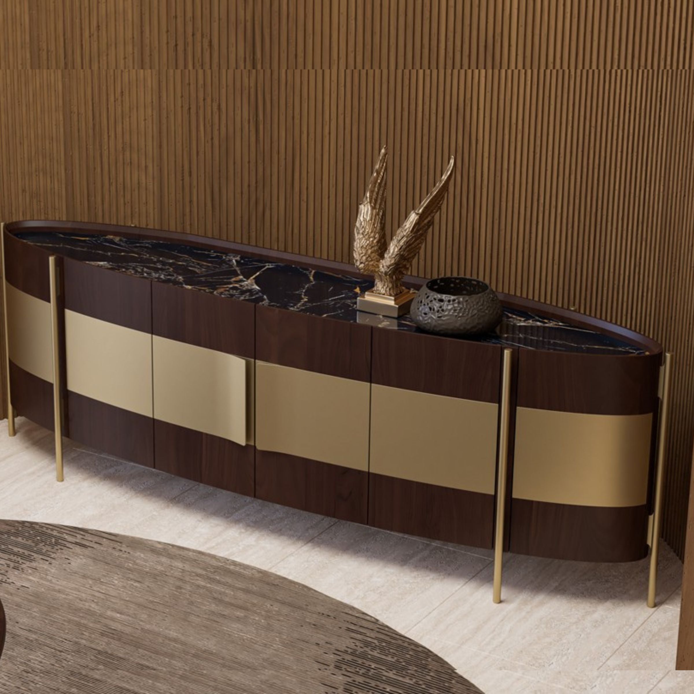 Vega Sideboard 268cm KONVEG001 - Sideboards - ebarza Furniture UAE | Shop Modern Furniture in Abu Dhabi & Dubai - مفروشات ايبازرا في الامارات | تسوق اثاث عصري وديكورات مميزة في دبي وابوظبي