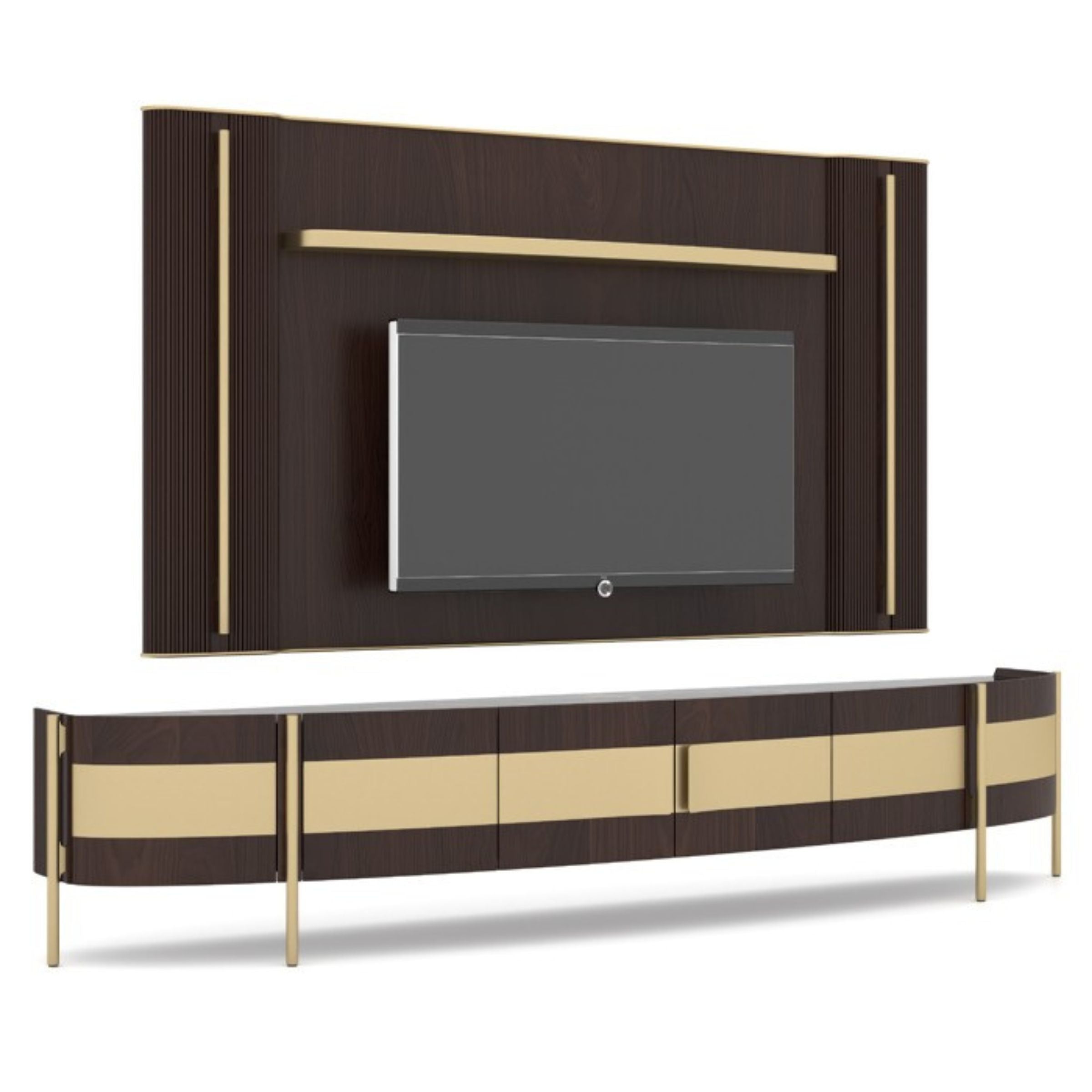 Vega TV Unit 268cm TVAVEG001 - TV Units - ebarza Furniture UAE | Shop Modern Furniture in Abu Dhabi & Dubai - مفروشات ايبازرا في الامارات | تسوق اثاث عصري وديكورات مميزة في دبي وابوظبي