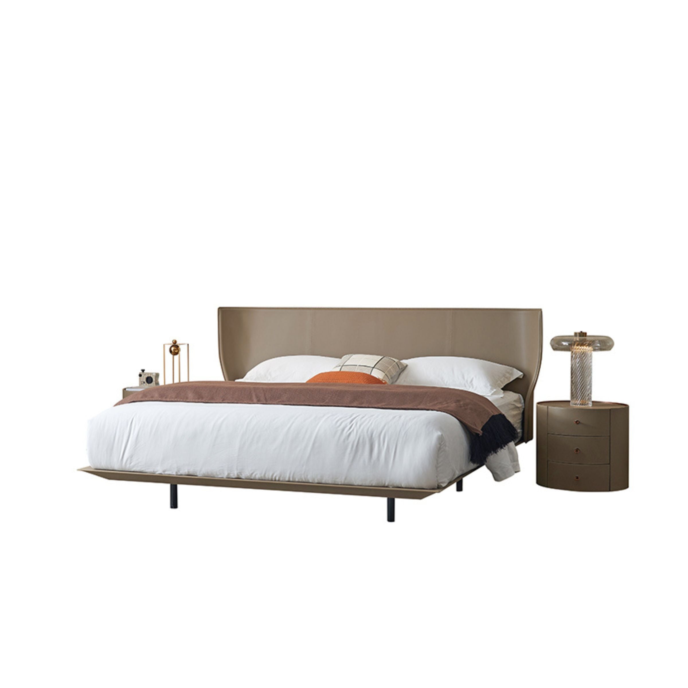 Verona King Size Bed MLL-F13 Beige - Bedsteads - ebarza Furniture UAE | Shop Modern Furniture in Abu Dhabi & Dubai - مفروشات ايبازرا في الامارات | تسوق اثاث عصري وديكورات مميزة في دبي وابوظبي