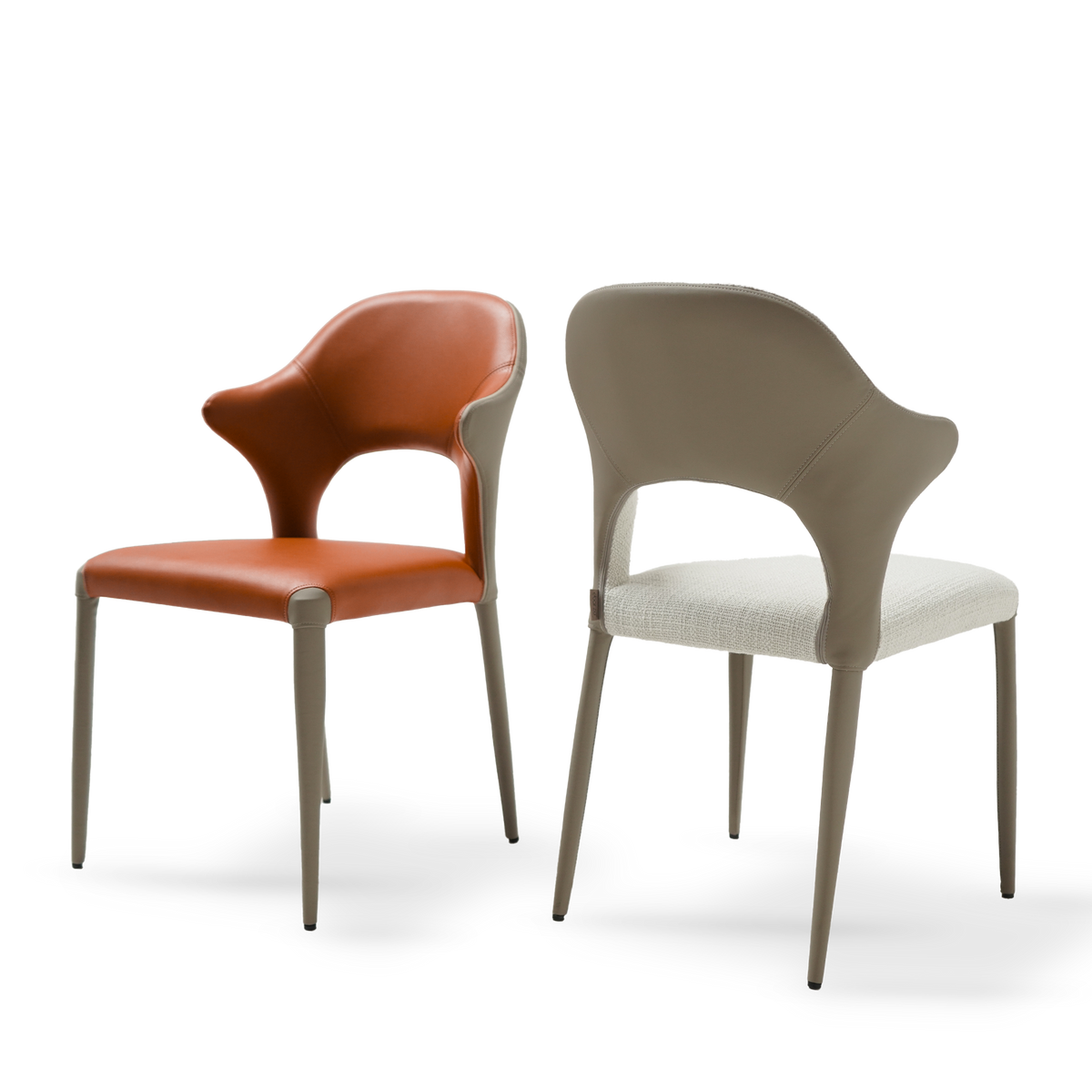 Beige Verve Dining Chair PZ-097-D by BEACON with wooden legs, stylish and comfortable for modern dining rooms.
