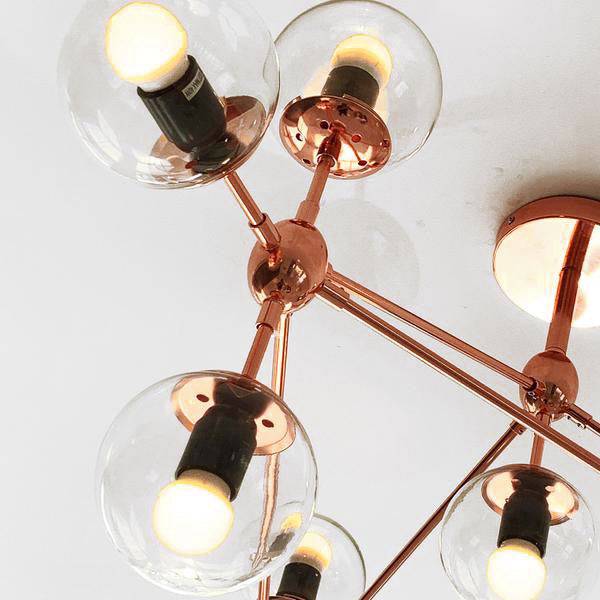 Vintage 10 Heads Bubble Chandelier Cy-Dd-309-10-Rg - Pendant Lamps - ebarza Furniture UAE | Shop Modern Furniture in Abu Dhabi & Dubai - مفروشات ايبازرا في الامارات | تسوق اثاث عصري وديكورات مميزة في دبي وابوظبي