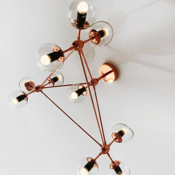 Vintage 10 Heads Bubble Chandelier Cy-Dd-309-10-Rg - Pendant Lamps - ebarza Furniture UAE | Shop Modern Furniture in Abu Dhabi & Dubai - مفروشات ايبازرا في الامارات | تسوق اثاث عصري وديكورات مميزة في دبي وابوظبي