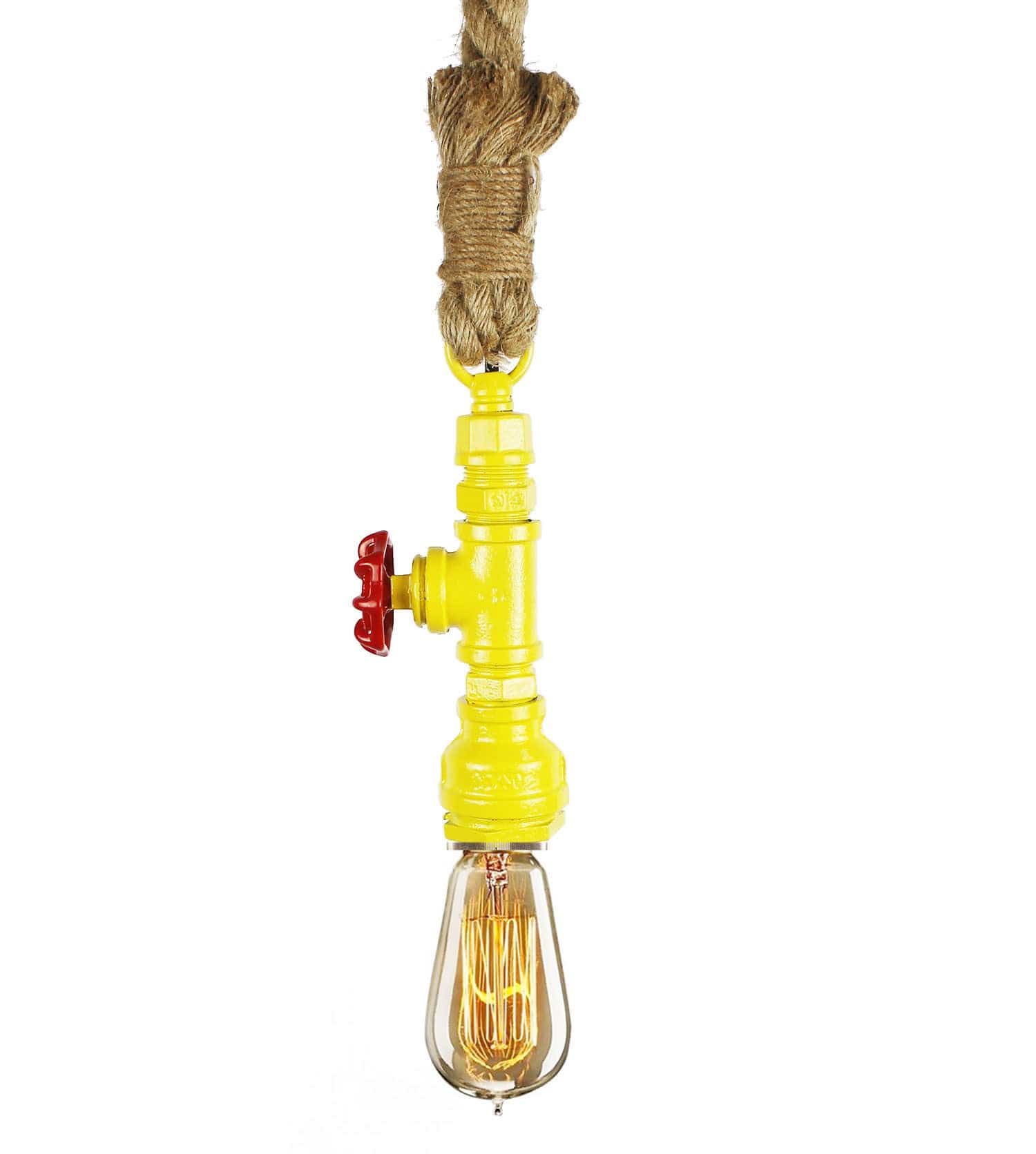 Vintage Rope Iron Pipe Pendant Light Bp0902-Y Cy-Dd-378-Y - Pendant Lamps - ebarza Furniture UAE | Shop Modern Furniture in Abu Dhabi & Dubai - مفروشات ايبازرا في الامارات | تسوق اثاث عصري وديكورات مميزة في دبي وابوظبي