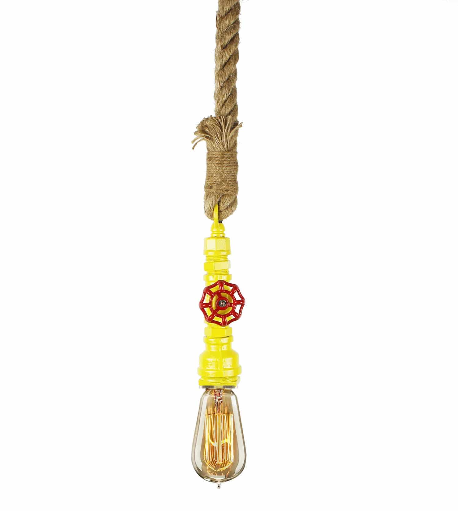 Vintage Rope Iron Pipe Pendant Light Bp0902-Y Cy-Dd-378-Y - Pendant Lamps - ebarza Furniture UAE | Shop Modern Furniture in Abu Dhabi & Dubai - مفروشات ايبازرا في الامارات | تسوق اثاث عصري وديكورات مميزة في دبي وابوظبي