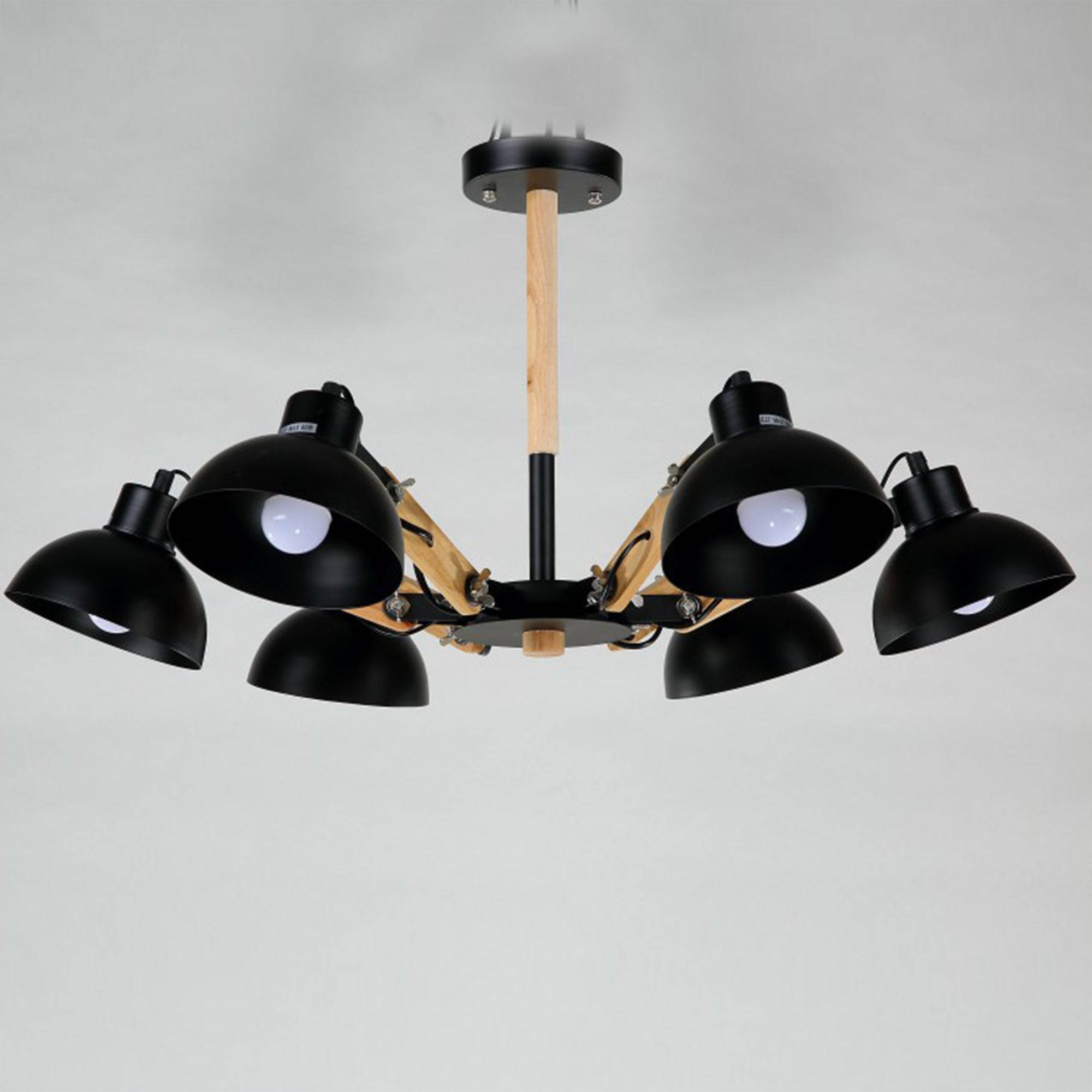 Vintage Wood And Iron Chandelier Cy-Dd-282-B - Pendant Lamps - ebarza Furniture UAE | Shop Modern Furniture in Abu Dhabi & Dubai - مفروشات ايبازرا في الامارات | تسوق اثاث عصري وديكورات مميزة في دبي وابوظبي