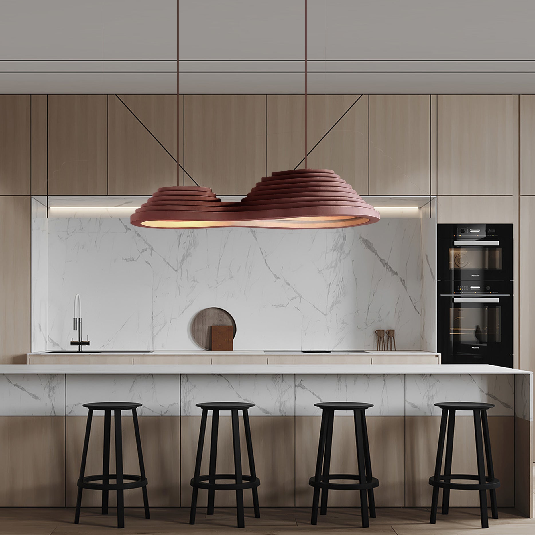 Wabi Sabi Clay Pendant Light HTD-IW1433-075-Clay - Pendant Lamps - ebarza Furniture UAE | Shop Modern Furniture in Abu Dhabi & Dubai - مفروشات ايبازرا في الامارات | تسوق اثاث عصري وديكورات مميزة في دبي وابوظبي