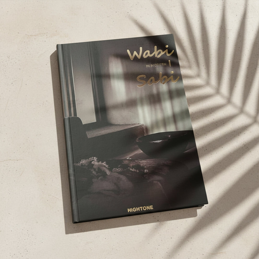 Wabi Sabi decorative book from BEACON FYLDG, featuring minimalist design and textured cover for stylish home decor.