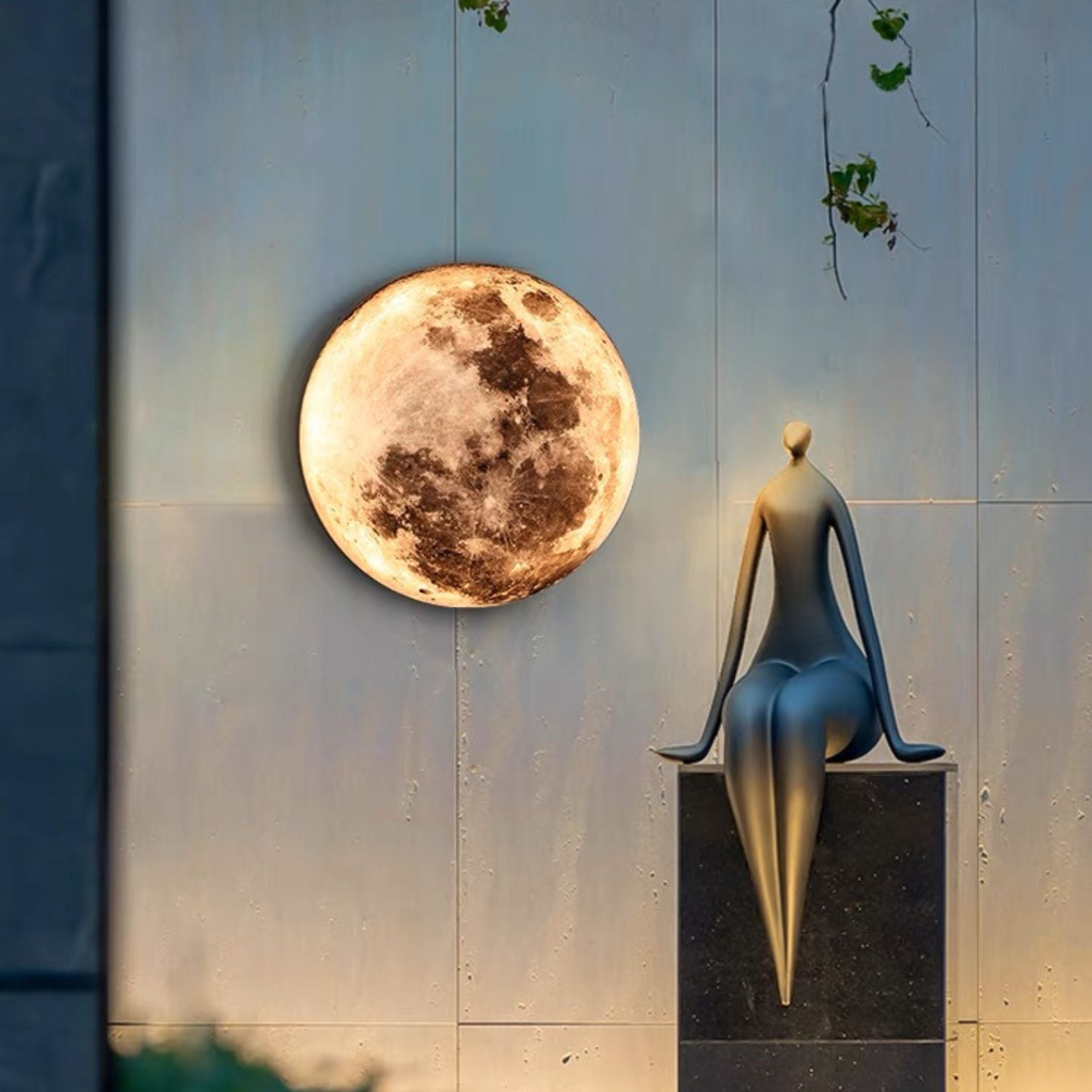 Wabi Sabi Moon Wall Lamp by BEACON, HTD-IW1433-089, featuring a minimalist moon-shaped design for modern wall lighting.