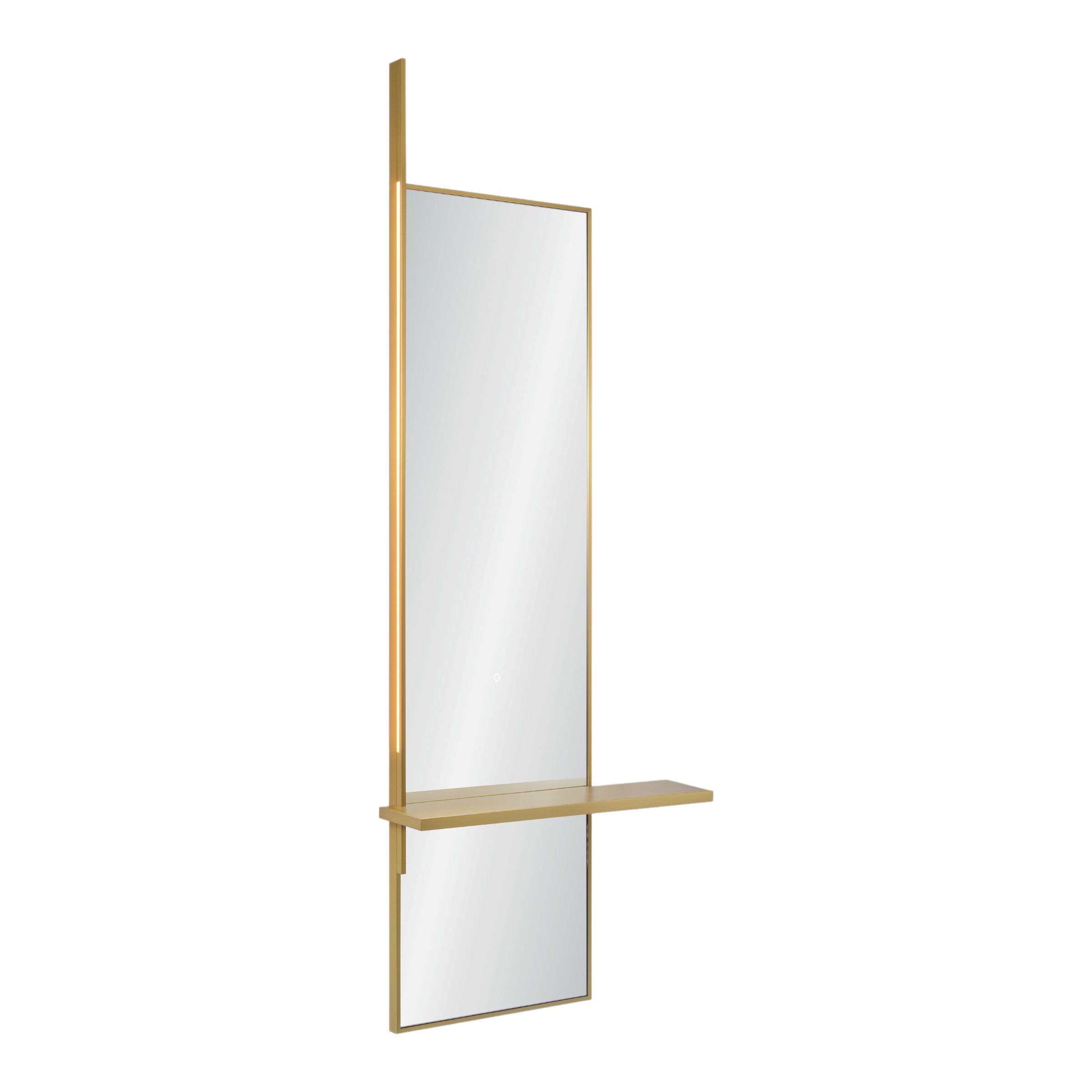 Wall Mirror with Shelf and LED Lighting OA-9346 - Mirrors - ebarza Furniture UAE | Shop Modern Furniture in Abu Dhabi & Dubai - مفروشات ايبازرا في الامارات | تسوق اثاث عصري وديكورات مميزة في دبي وابوظبي