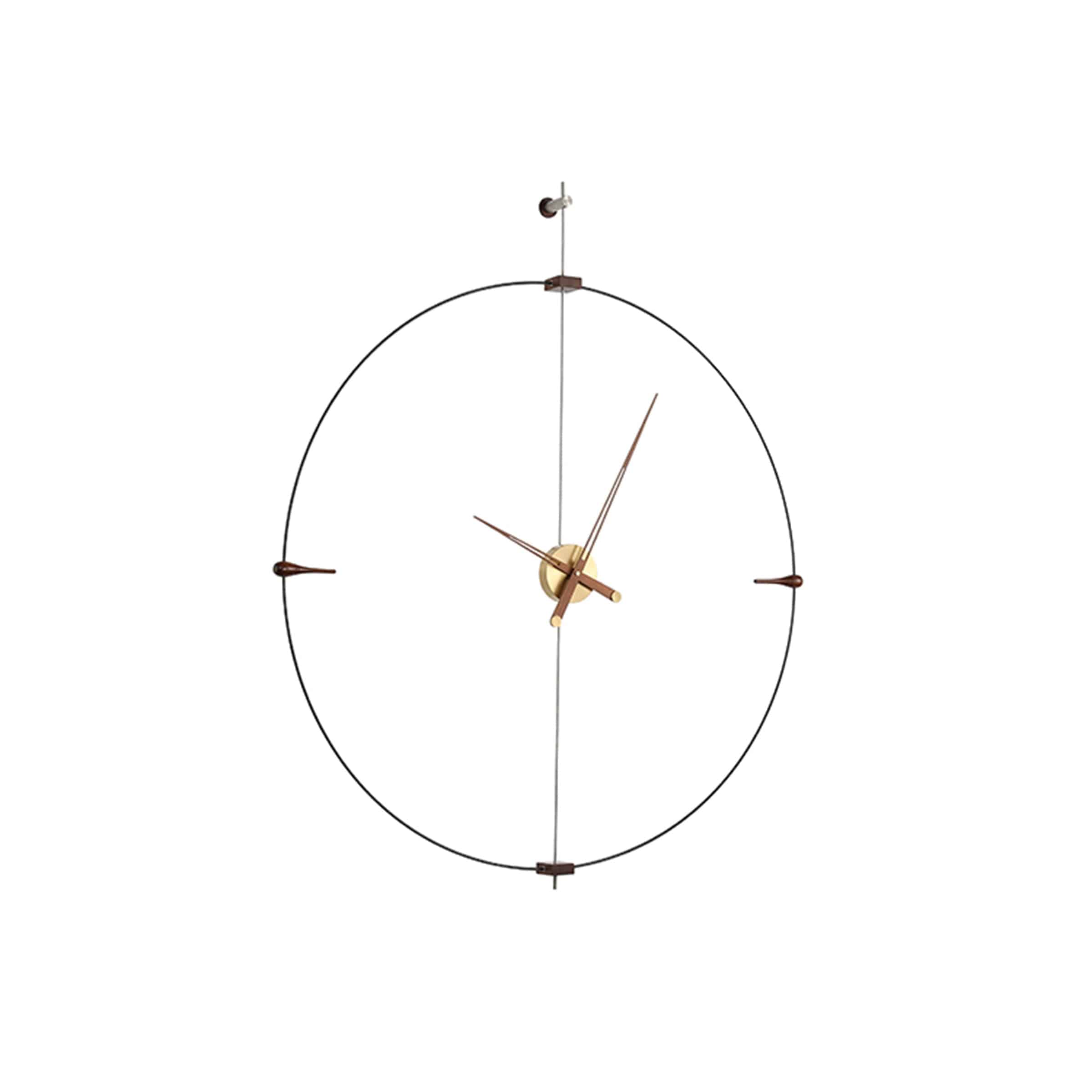 Walnut Wood Wall Clock JHL8015 - Clocks - ebarza Furniture UAE | Shop Modern Furniture in Abu Dhabi & Dubai - مفروشات ايبازرا في الامارات | تسوق اثاث عصري وديكورات مميزة في دبي وابوظبي