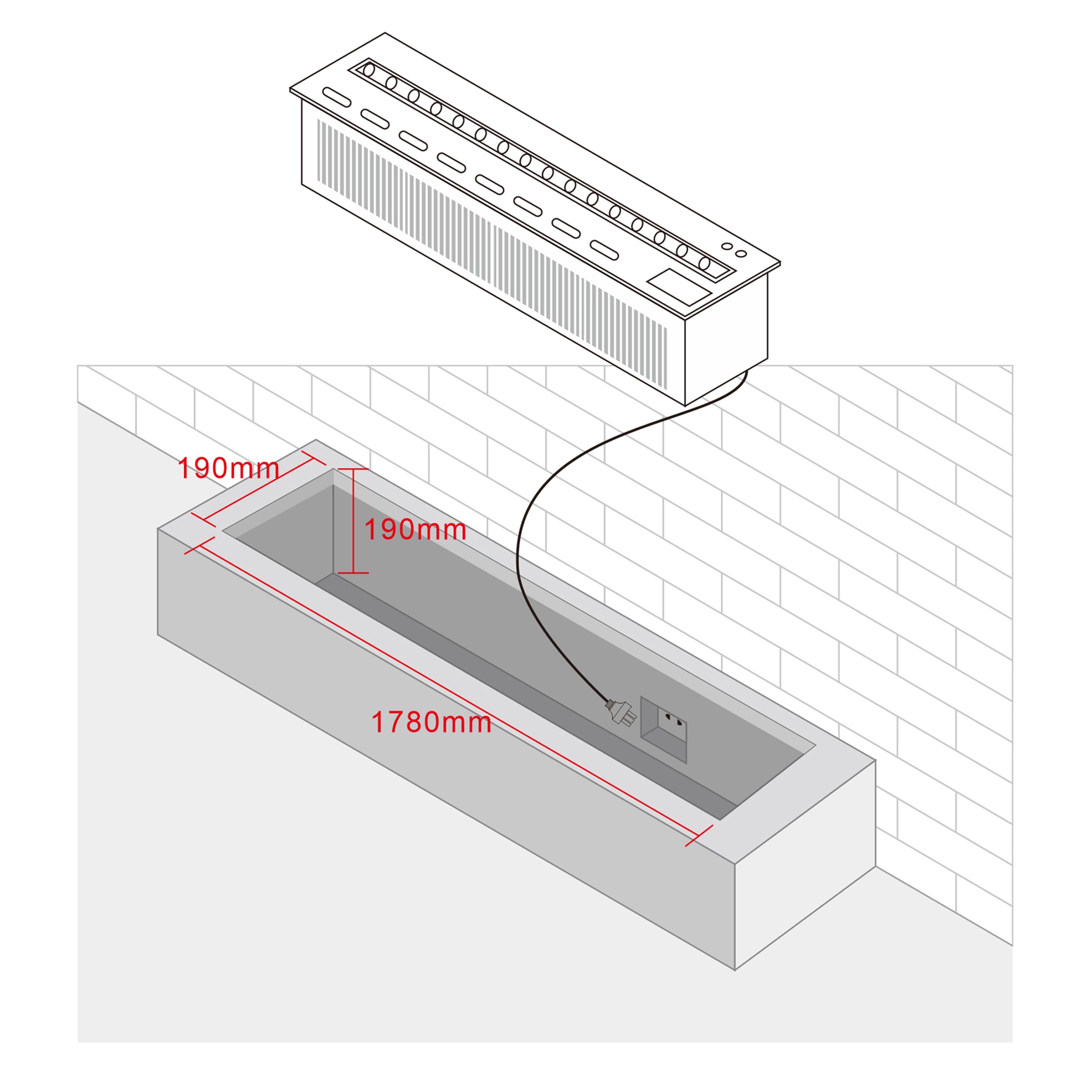 Water Vapour Electric Fireplace 3D1800 - Electric Fireplace - ebarza Furniture UAE | Shop Modern Furniture in Abu Dhabi & Dubai - مفروشات ايبازرا في الامارات | تسوق اثاث عصري وديكورات مميزة في دبي وابوظبي