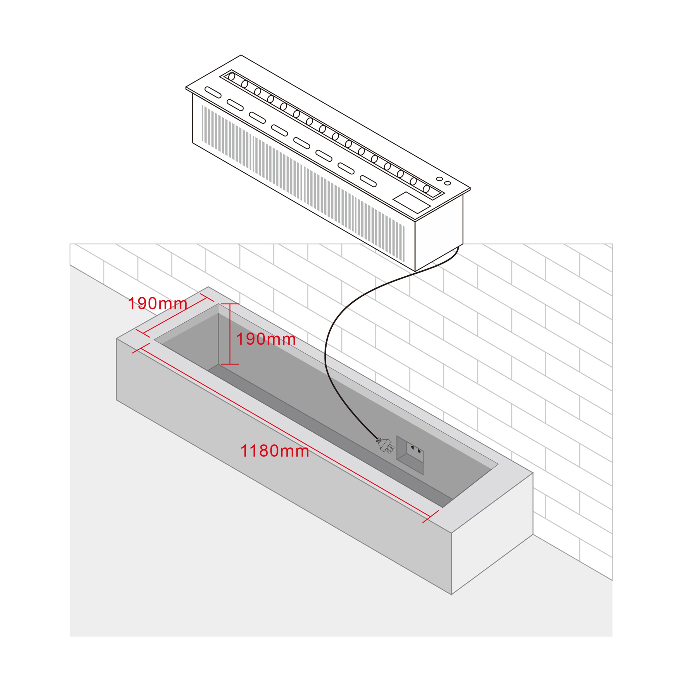 Water Vapour Electric Fireplace 3D1200 - Electric Fireplace - ebarza Furniture UAE | Shop Modern Furniture in Abu Dhabi & Dubai - مفروشات ايبازرا في الامارات | تسوق اثاث عصري وديكورات مميزة في دبي وابوظبي