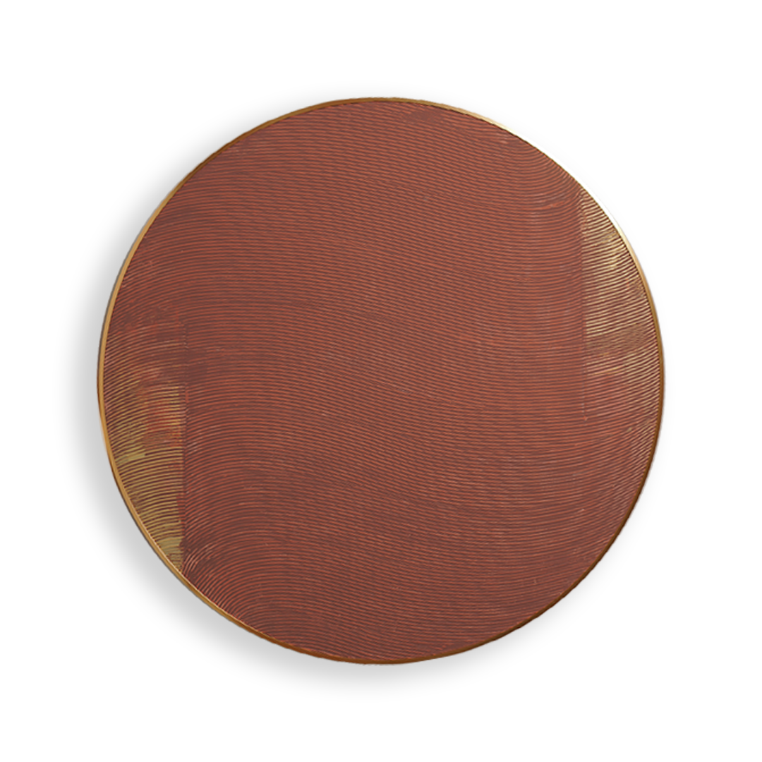 Weathered Charm Circle Metal FRAME Painting 120*120cm SOASAMPLE017 - Paintings - ebarza Furniture UAE | Shop Modern Furniture in Abu Dhabi & Dubai - مفروشات ايبازرا في الامارات | تسوق اثاث عصري وديكورات مميزة في دبي وابوظبي