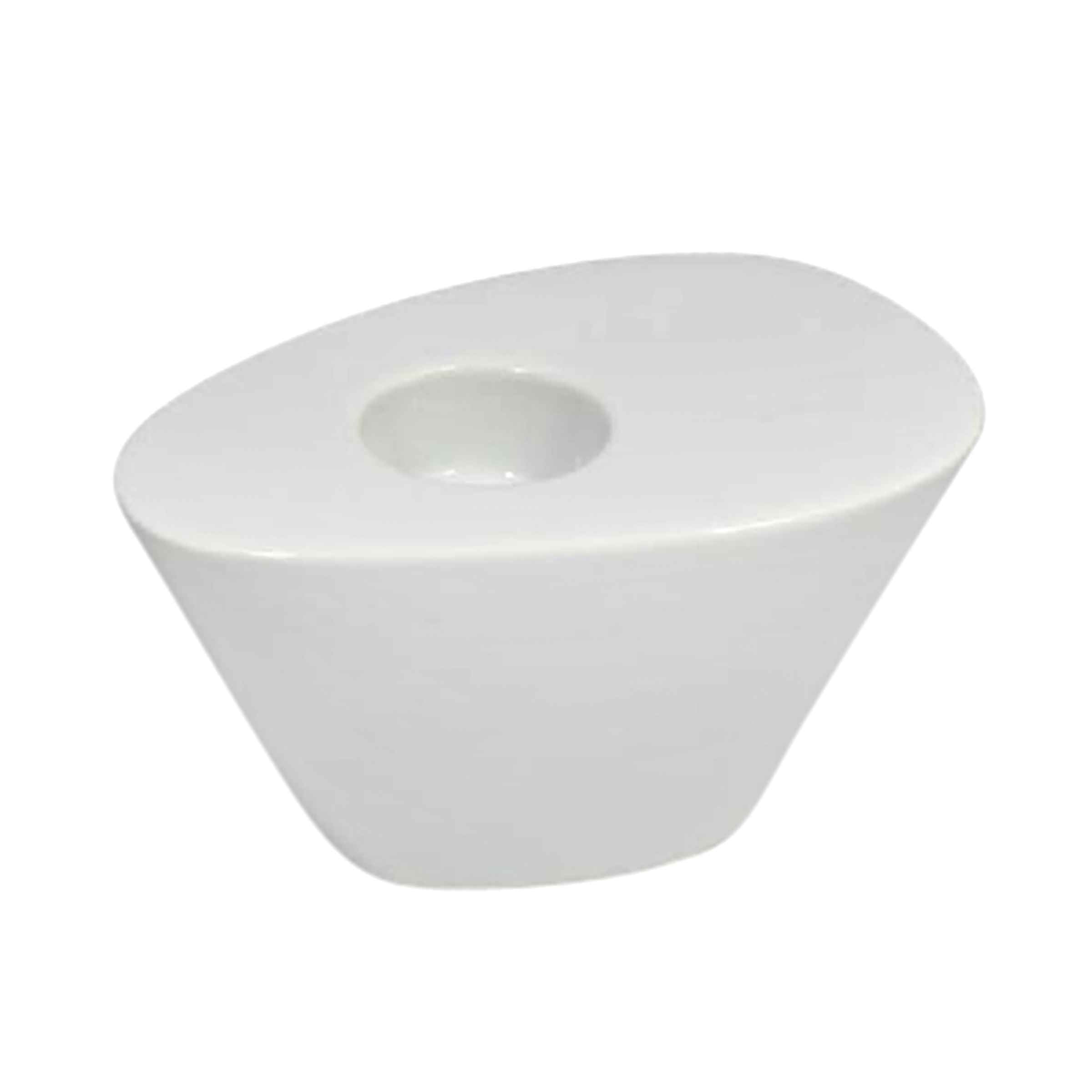 Wedge Candle Holder 11.43 Cm - White 13062-08 - Candle Holders - ebarza Furniture UAE | Shop Modern Furniture in Abu Dhabi & Dubai - مفروشات ايبازرا في الامارات | تسوق اثاث عصري وديكورات مميزة في دبي وابوظبي