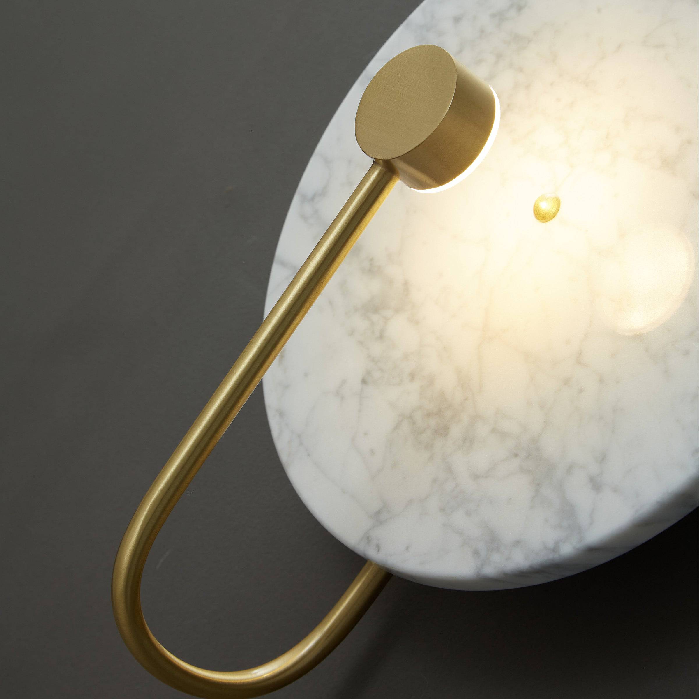 White Marble Wall Lamp 6615-We - Wall Lamps - ebarza Furniture UAE | Shop Modern Furniture in Abu Dhabi & Dubai - مفروشات ايبازرا في الامارات | تسوق اثاث عصري وديكورات مميزة في دبي وابوظبي