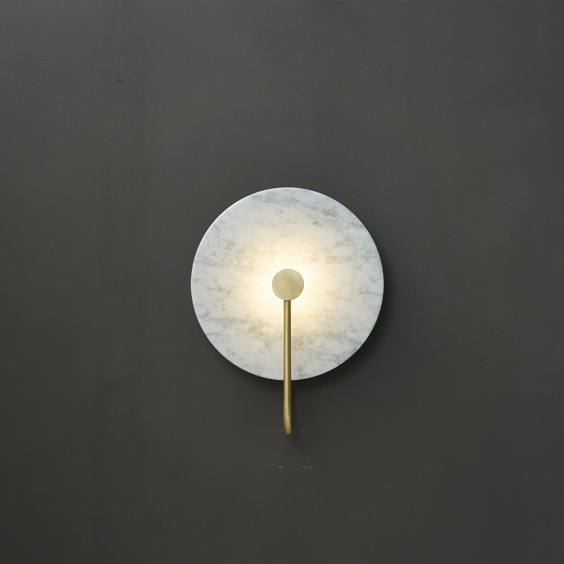 White Marble Wall Lamp 6615-We - Wall Lamps - ebarza Furniture UAE | Shop Modern Furniture in Abu Dhabi & Dubai - مفروشات ايبازرا في الامارات | تسوق اثاث عصري وديكورات مميزة في دبي وابوظبي