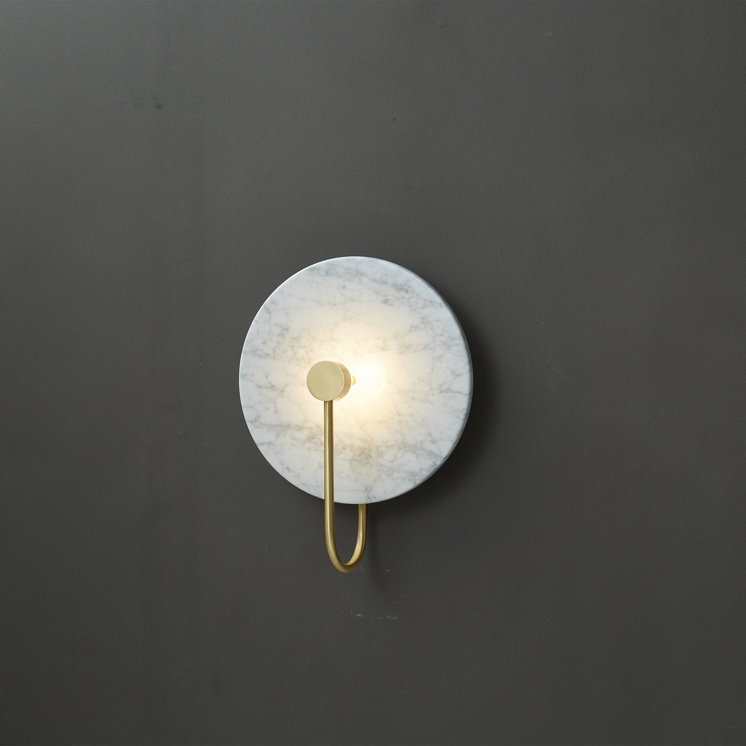 White Marble Wall Lamp 6615-We - Wall Lamps - ebarza Furniture UAE | Shop Modern Furniture in Abu Dhabi & Dubai - مفروشات ايبازرا في الامارات | تسوق اثاث عصري وديكورات مميزة في دبي وابوظبي